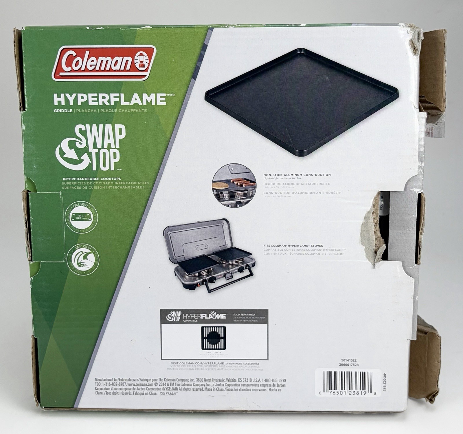 Coleman HyperFlame Griddle SwapTop Replacement OEM – NEW (BOX WEAR)