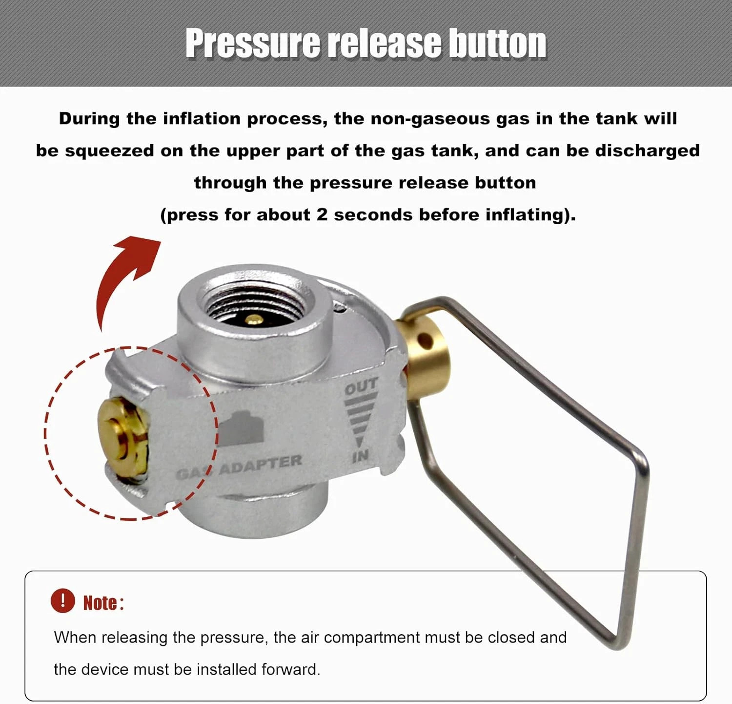 Backpacking Fuel Transfer Device Gas Canister Refill Adapter, Portable Outdoor G