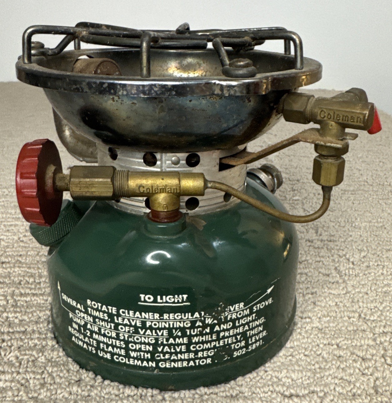Vintage Coleman 502 Green Sportster Camp Stove May 1964 Model