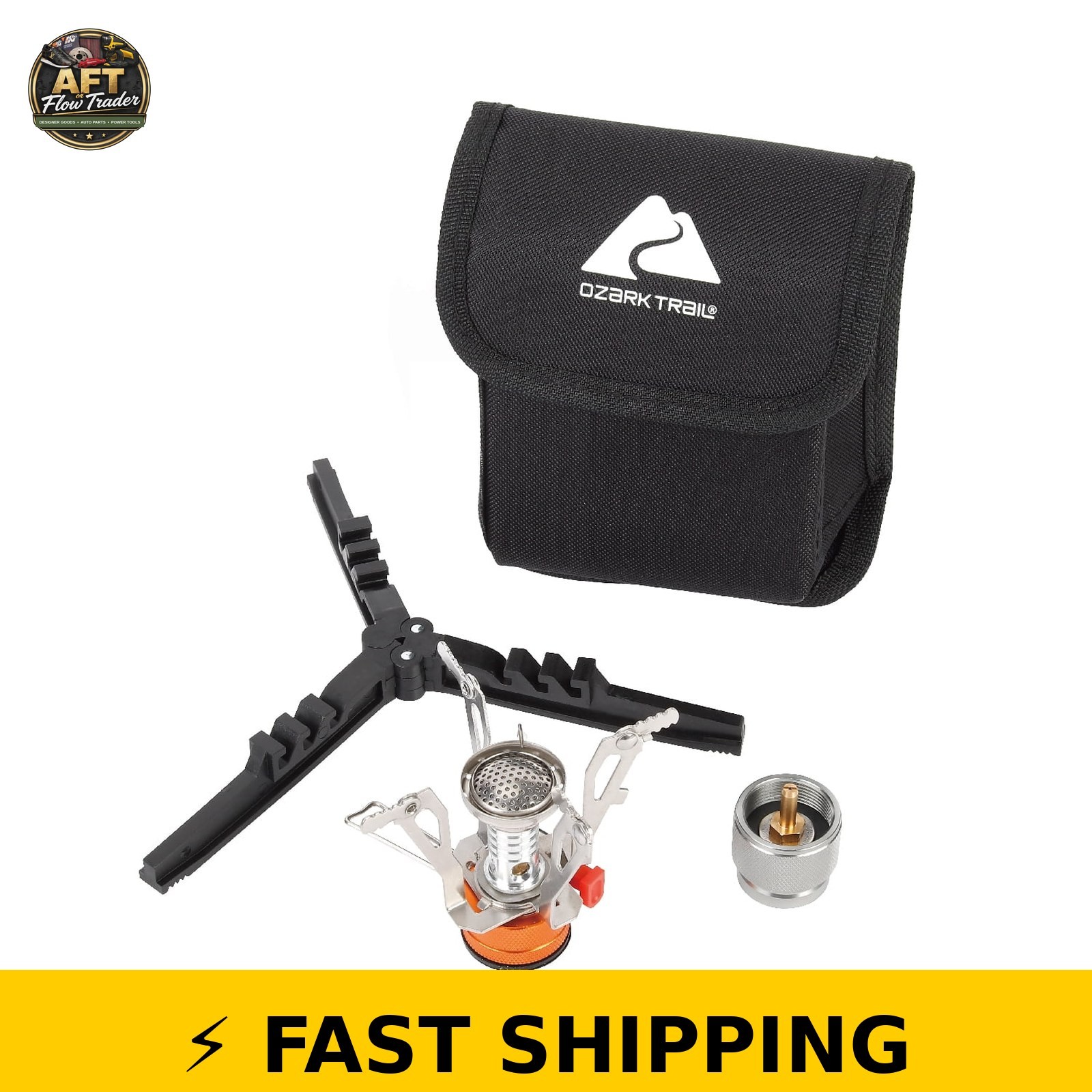 Ozark Trail 4-Piece Portable Camping Stove Adapter & Stand Set
