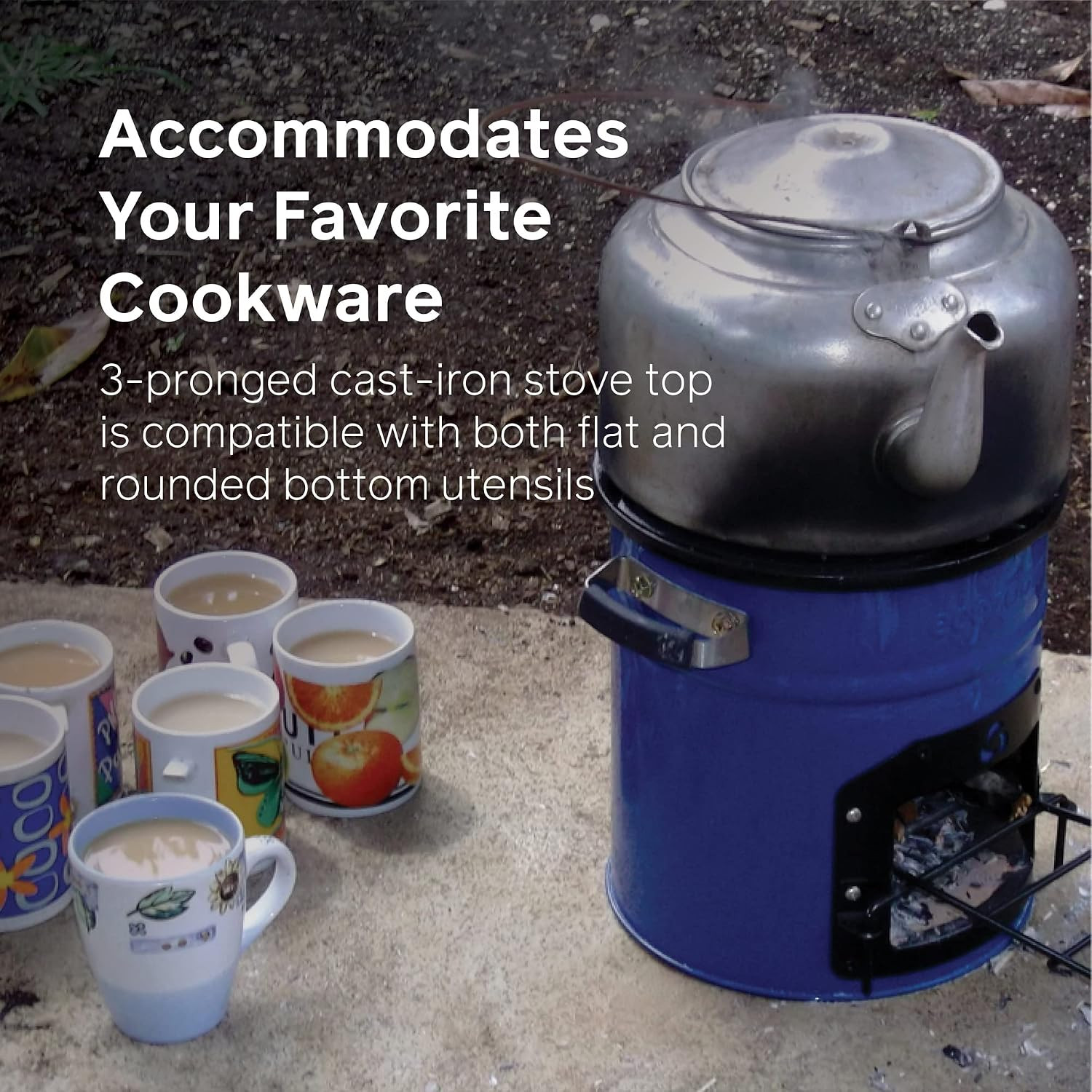 Ecozoom Rocket Stove Heavy Duty Portable Camp Stove for Outdoor Cooking, Dura (W