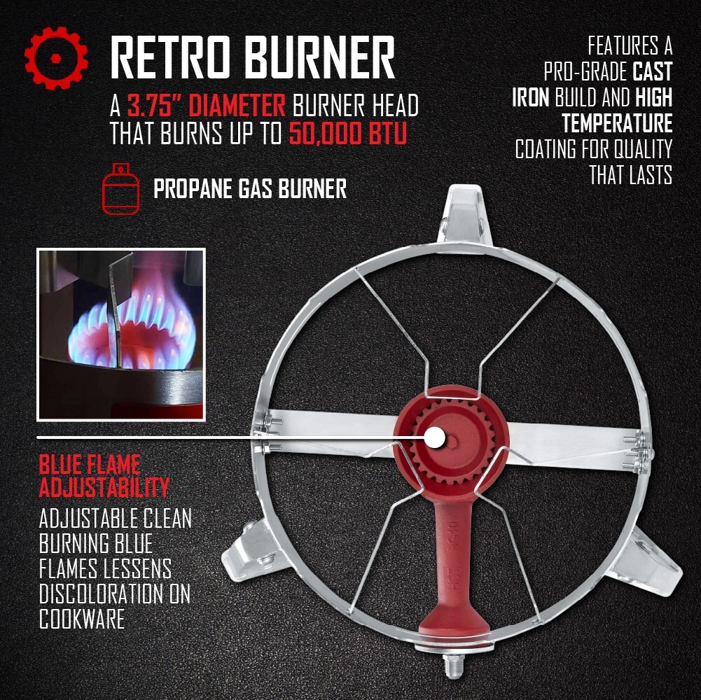CONCORD Titan Burner. Stainless Steel Single Propane Burner. Great for Camping..