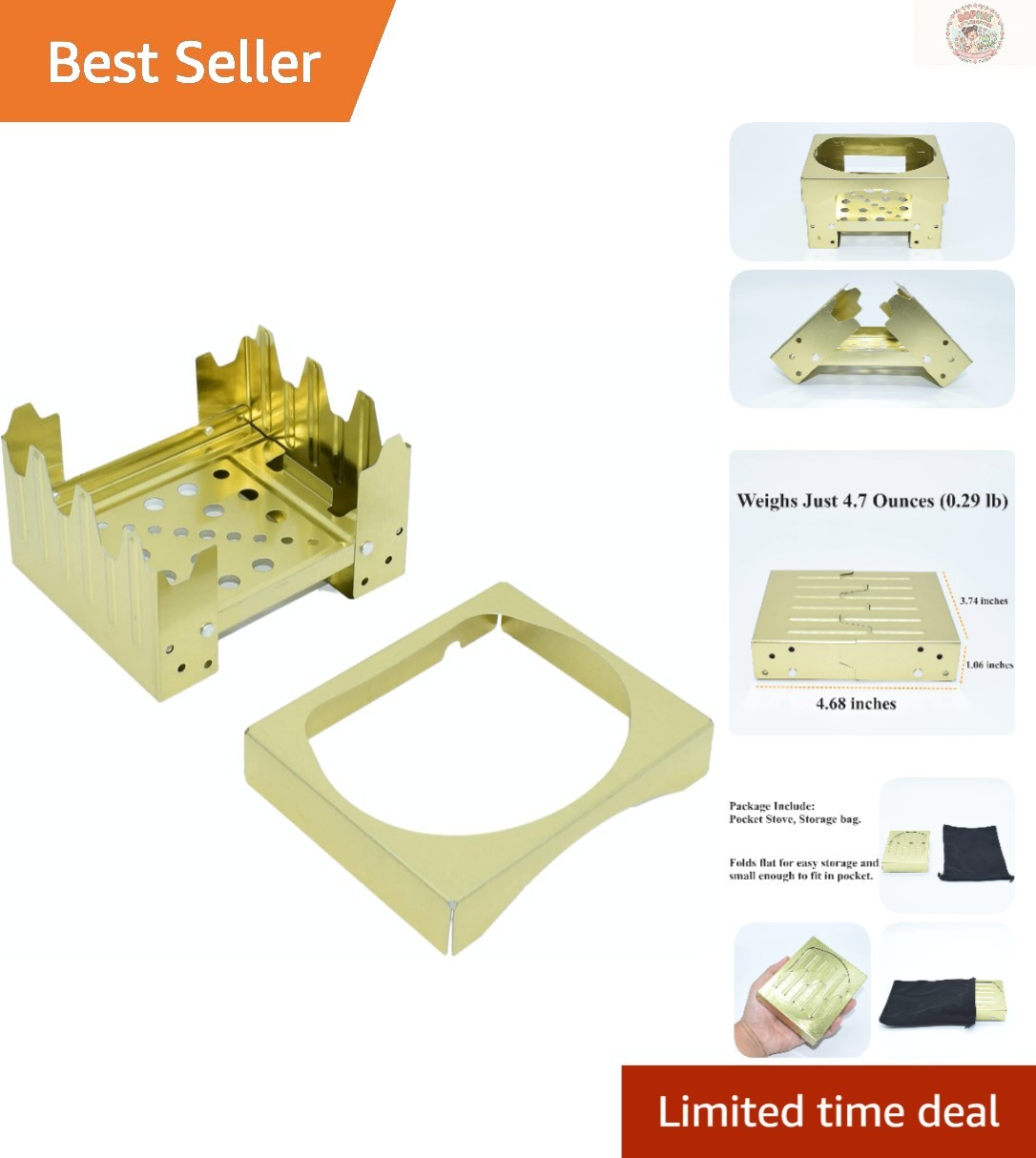 Ultralight Pocket Folding Stove – Perfect for Camping & Backpacking Adventures