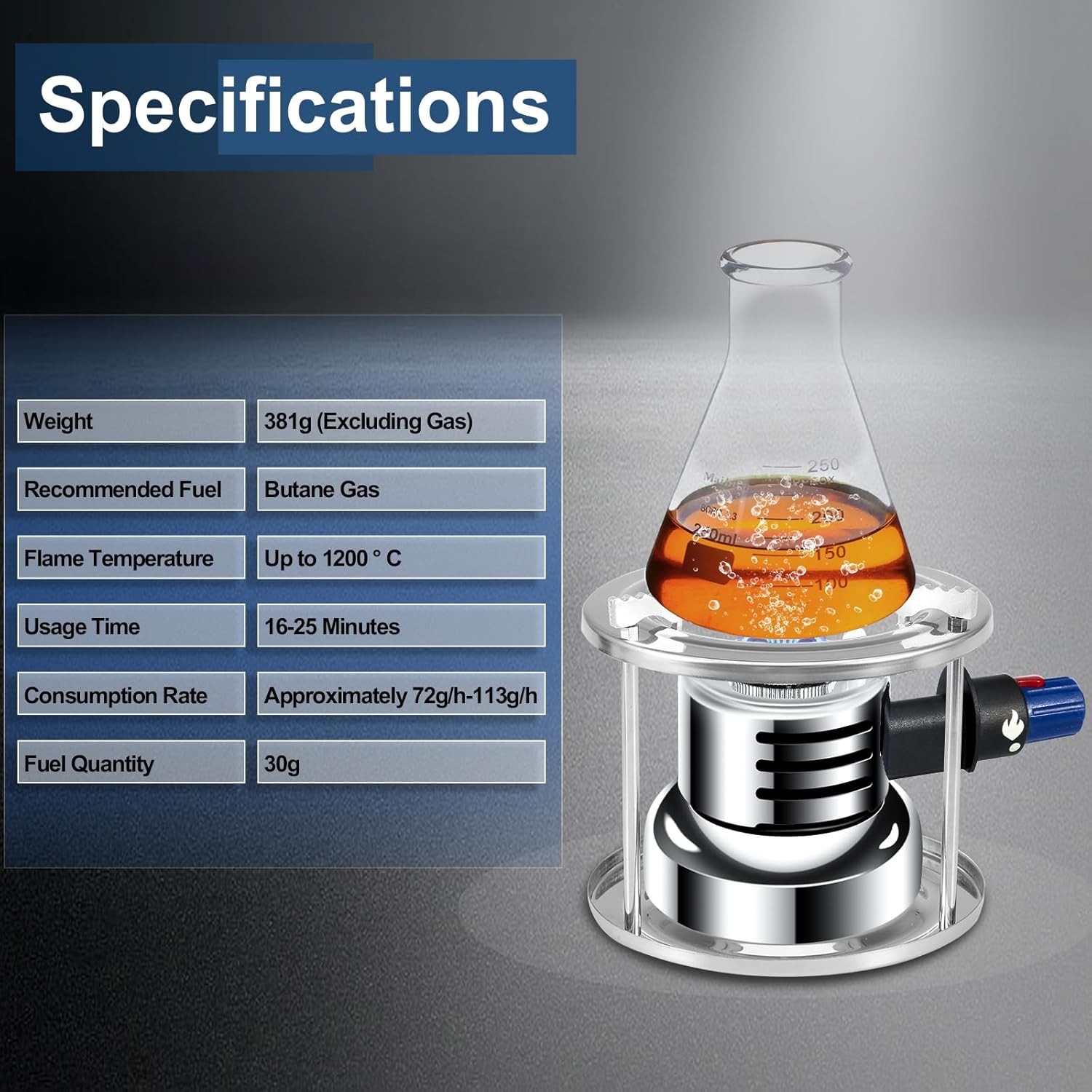 Portable Butane Burner HT-4010A Mini Butane Stove Adjustable Flame Furnace Stand