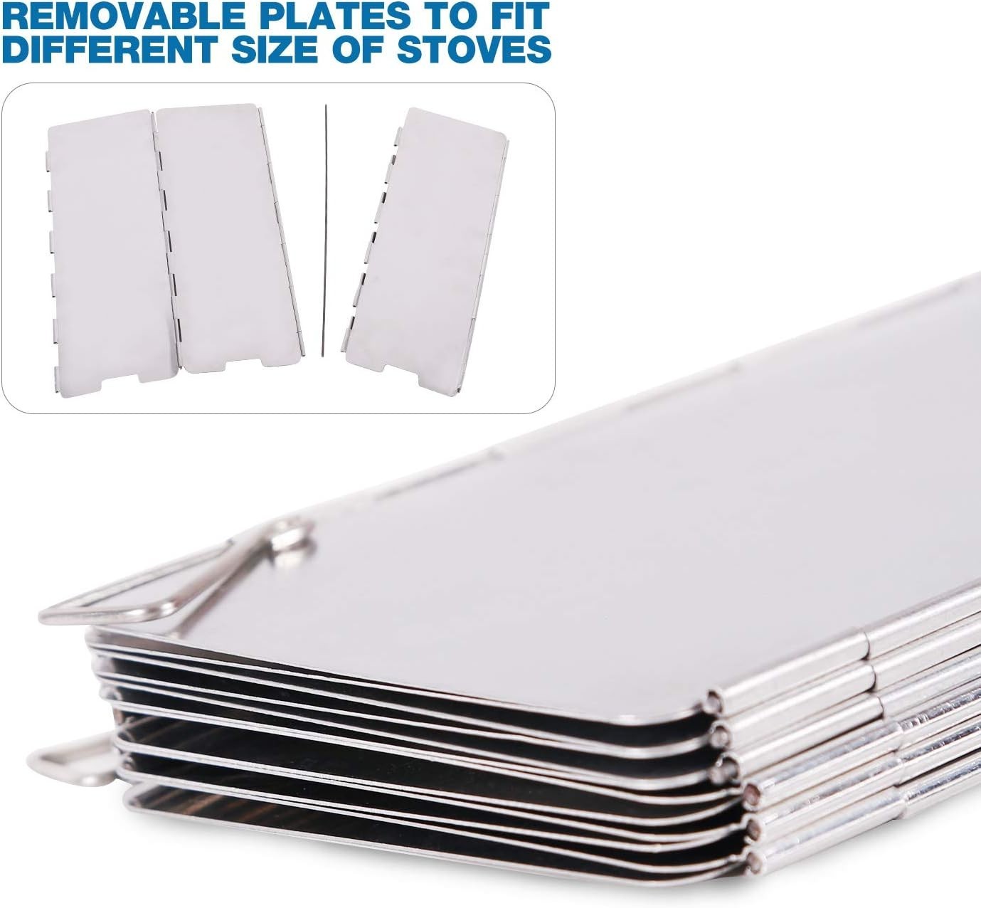 Wind Protection for Outdoor Cooking, Lightweight and Compact Aluminum Design