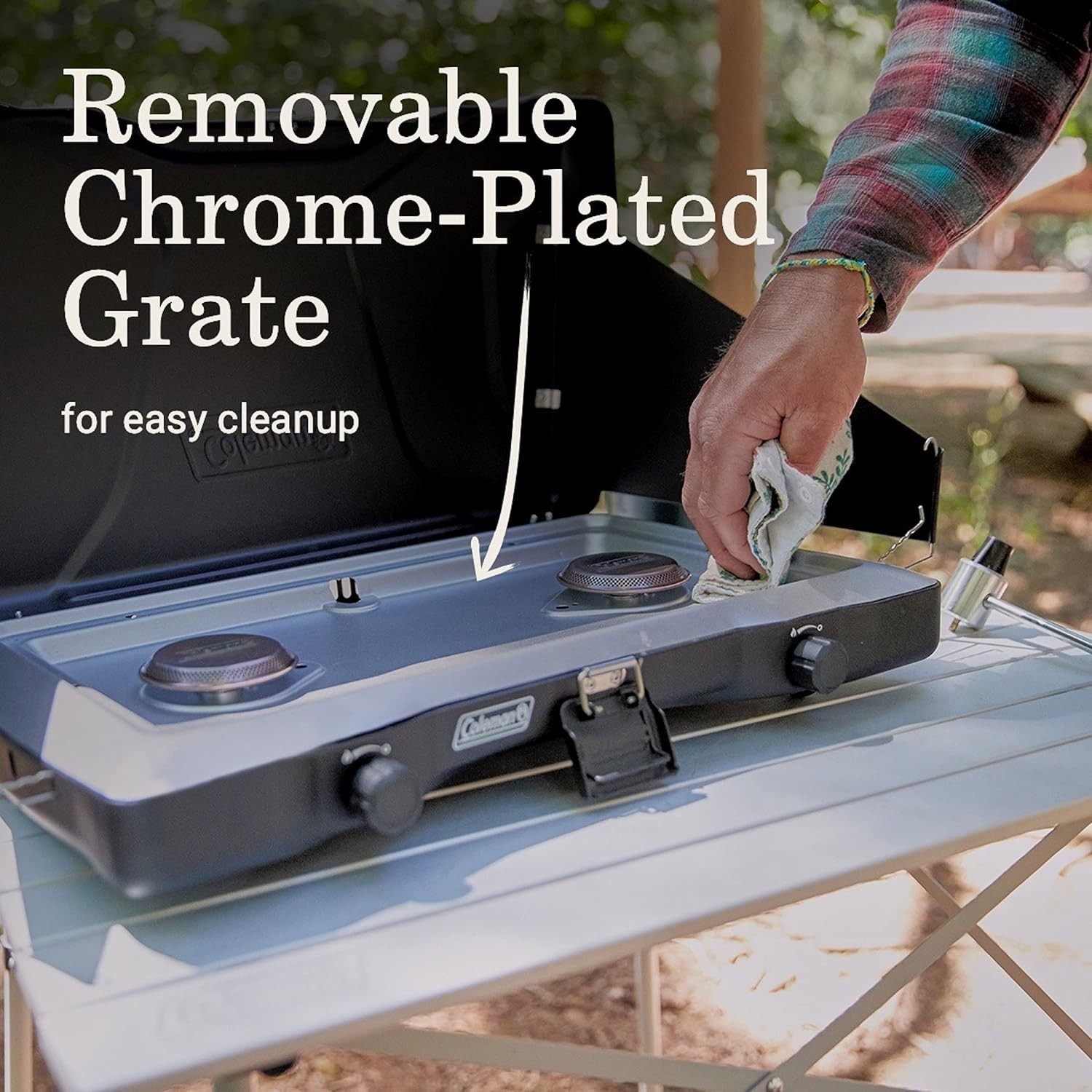 Triton 2-Burner Propane Stove, Portable Camping Cooktop with 2 Adjustable Bur…