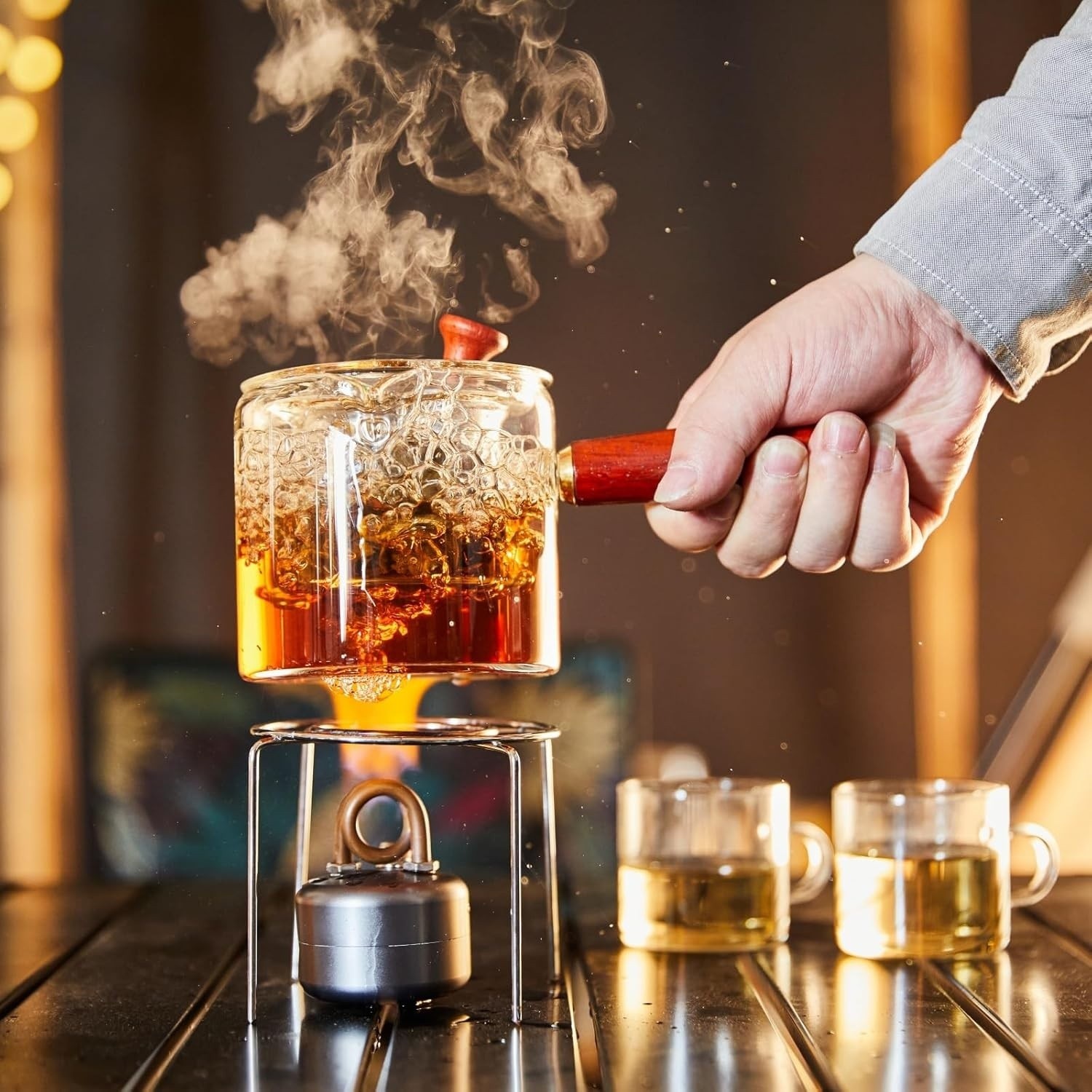 Ultra-light And Portable Aluminium Alloy Alcohol Stove, Retro Color Mini Stove