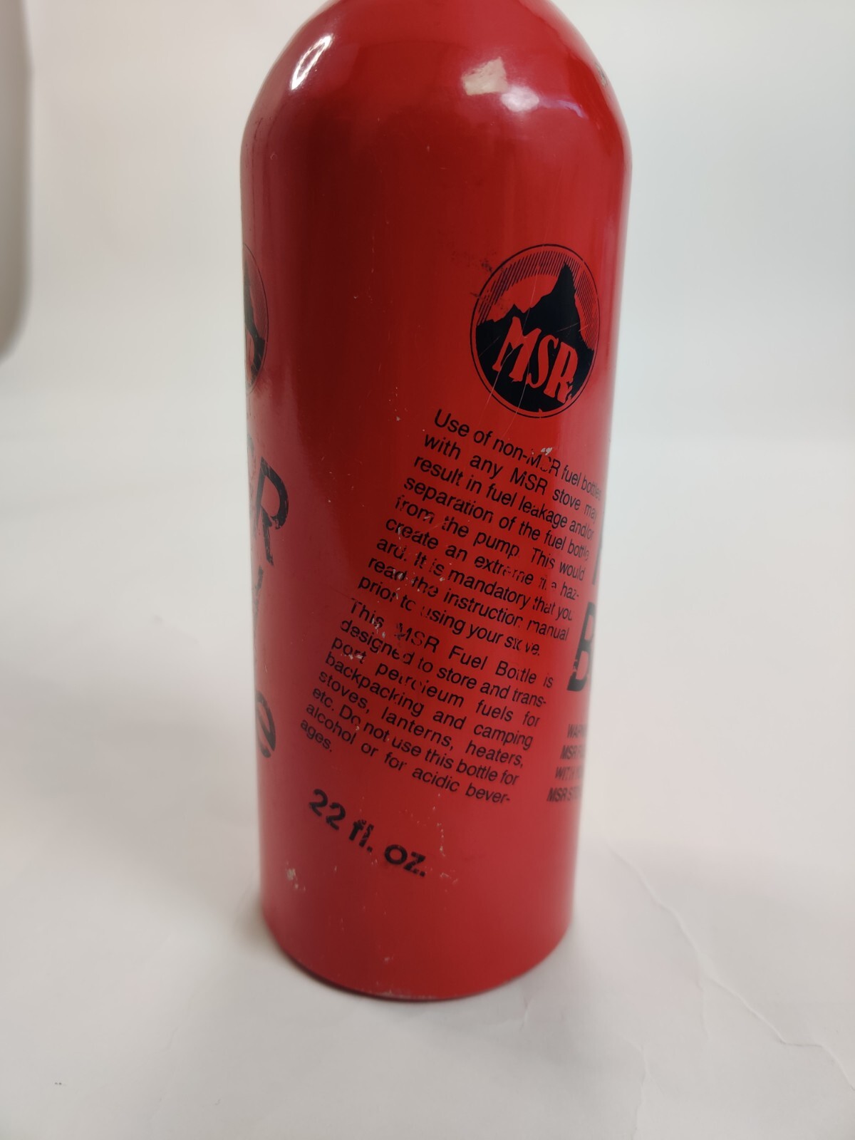 MSR Red Fuel Bottle 22oz Mountain Safety Research for Camp Stoves Usa Made