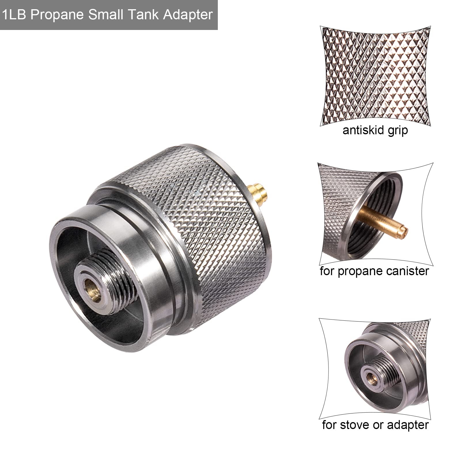 SEADESKY 2Pcs Camping Stove Adapter Propane to Butane 1 Lb 1