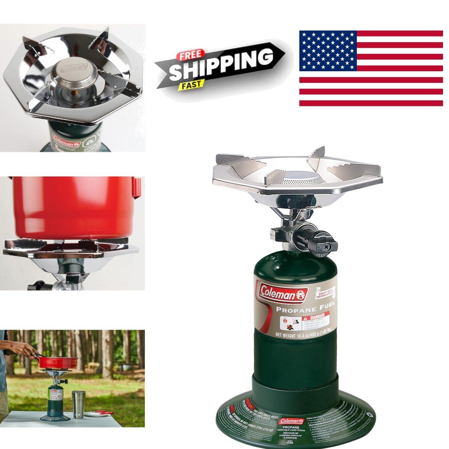 Efficient Cooking Stove with Wind Baffles and Adjustable Temperature Control