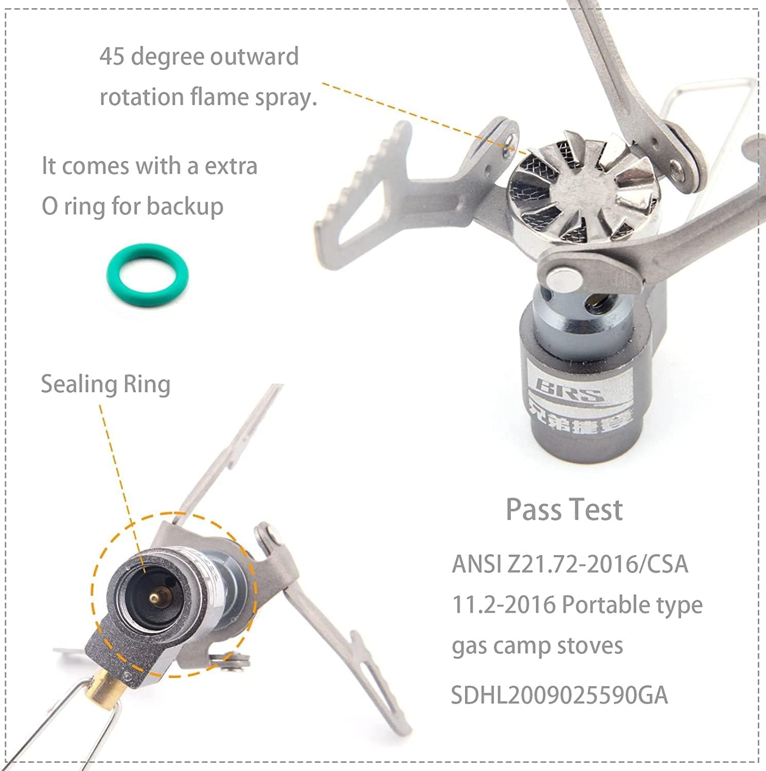 B R Stove BRS 3000T Stove Titanium Ultralight Backpacking Stove Portable Propane