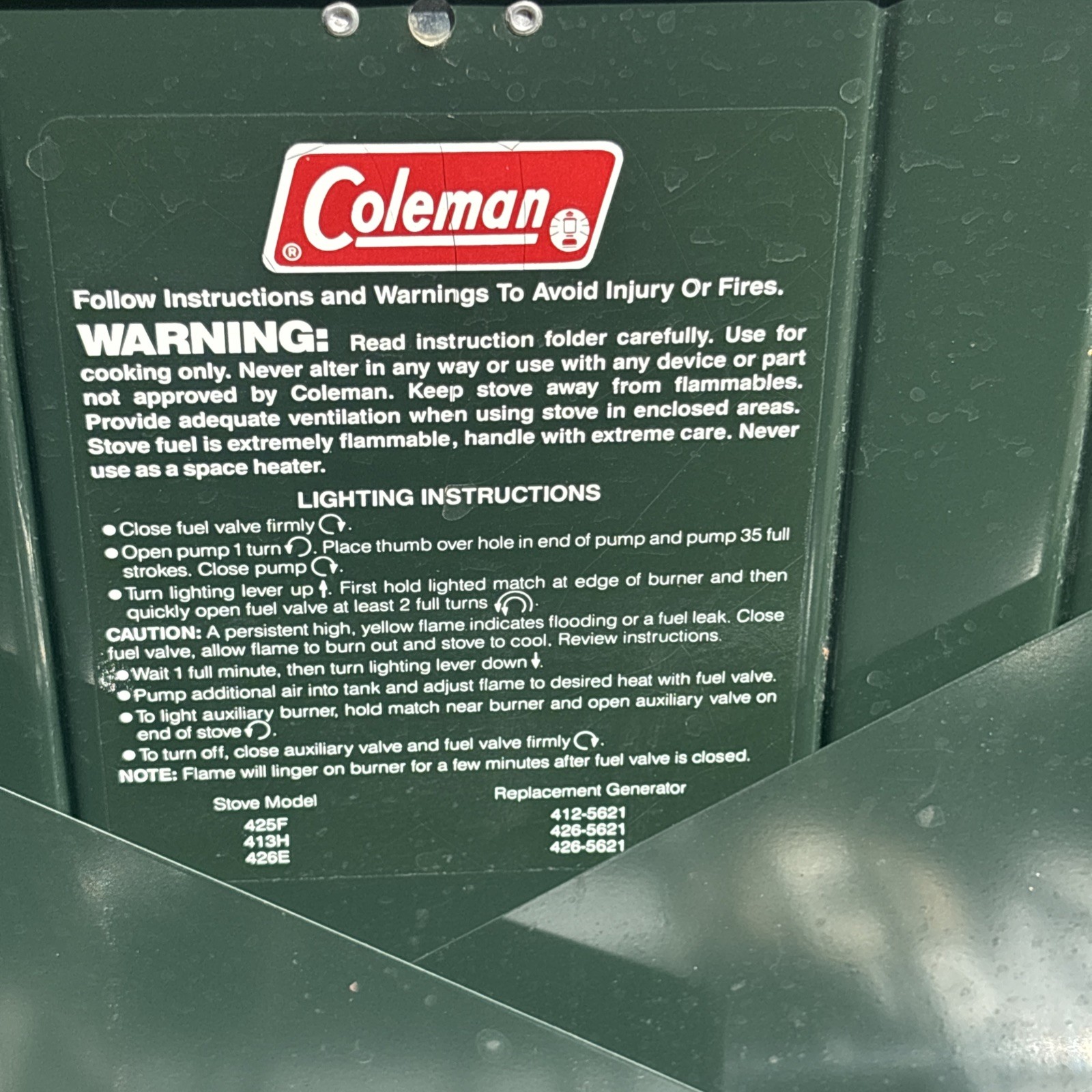Vintage Coleman 413H Powerhouse Dual 2 Burner Gas Camp Stove 03-1985
