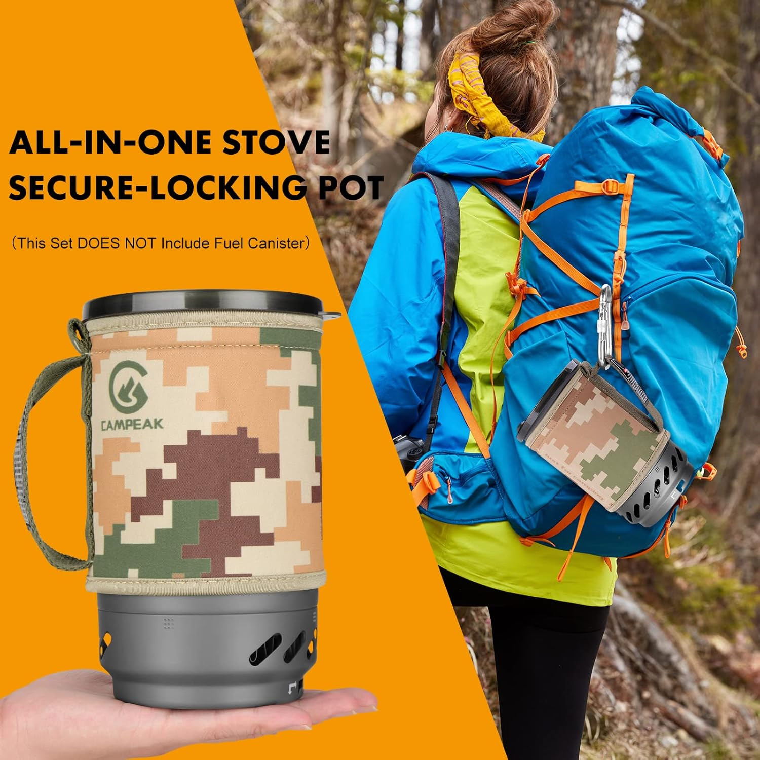 Gen Camping Stove Cooking System | Portable Camping Backpacking Jet Burner | Fas