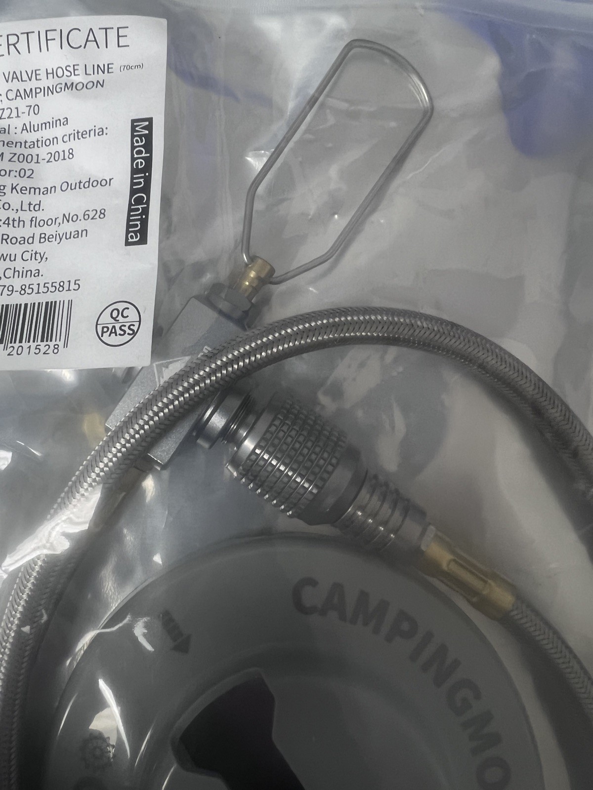 Z21-70 27.6-Inch Gas Hose for EN417 Lindal Valve Canister & Device
