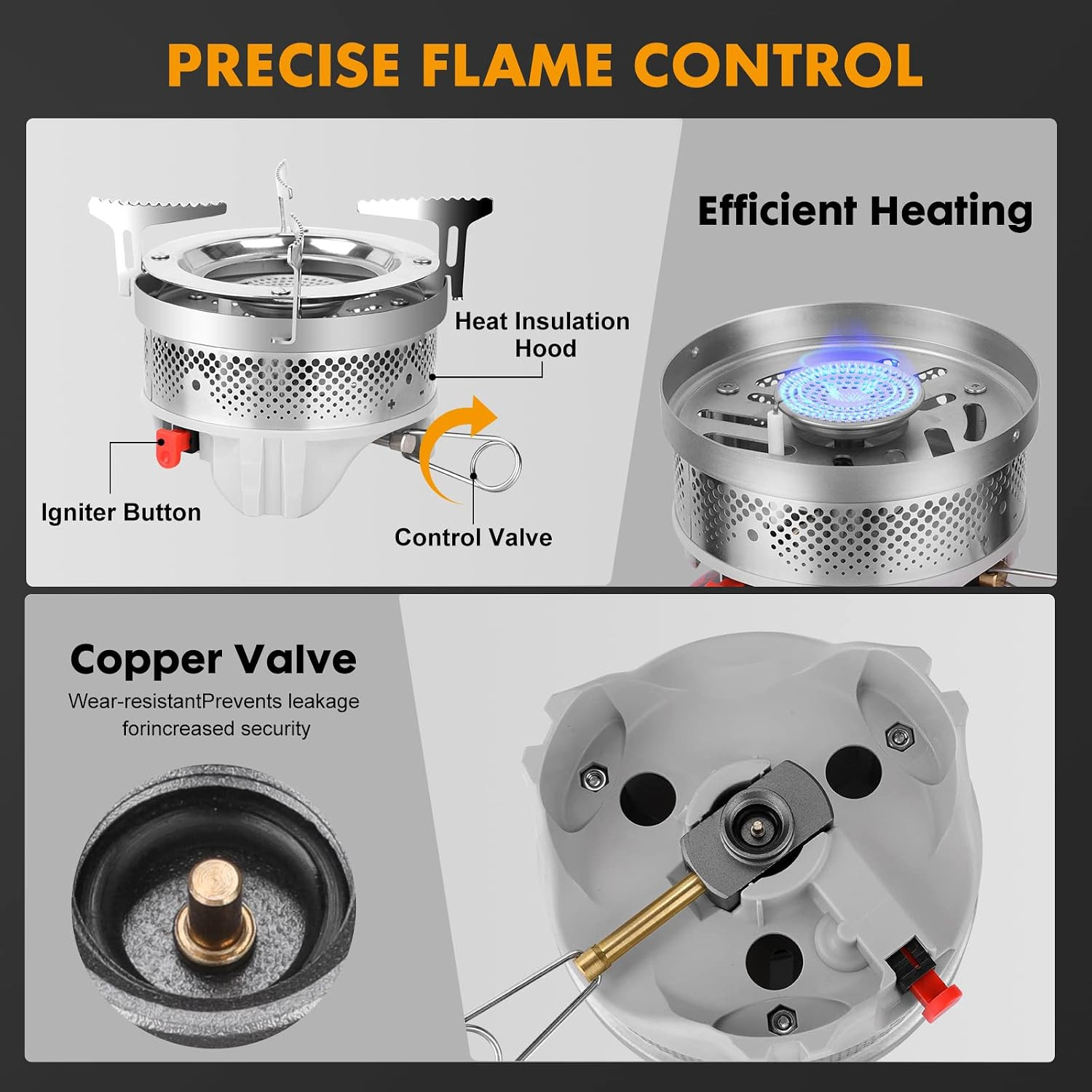 Gen Camping Stove Cooking System | Portable Camping Backpacking Jet Burner | Fas