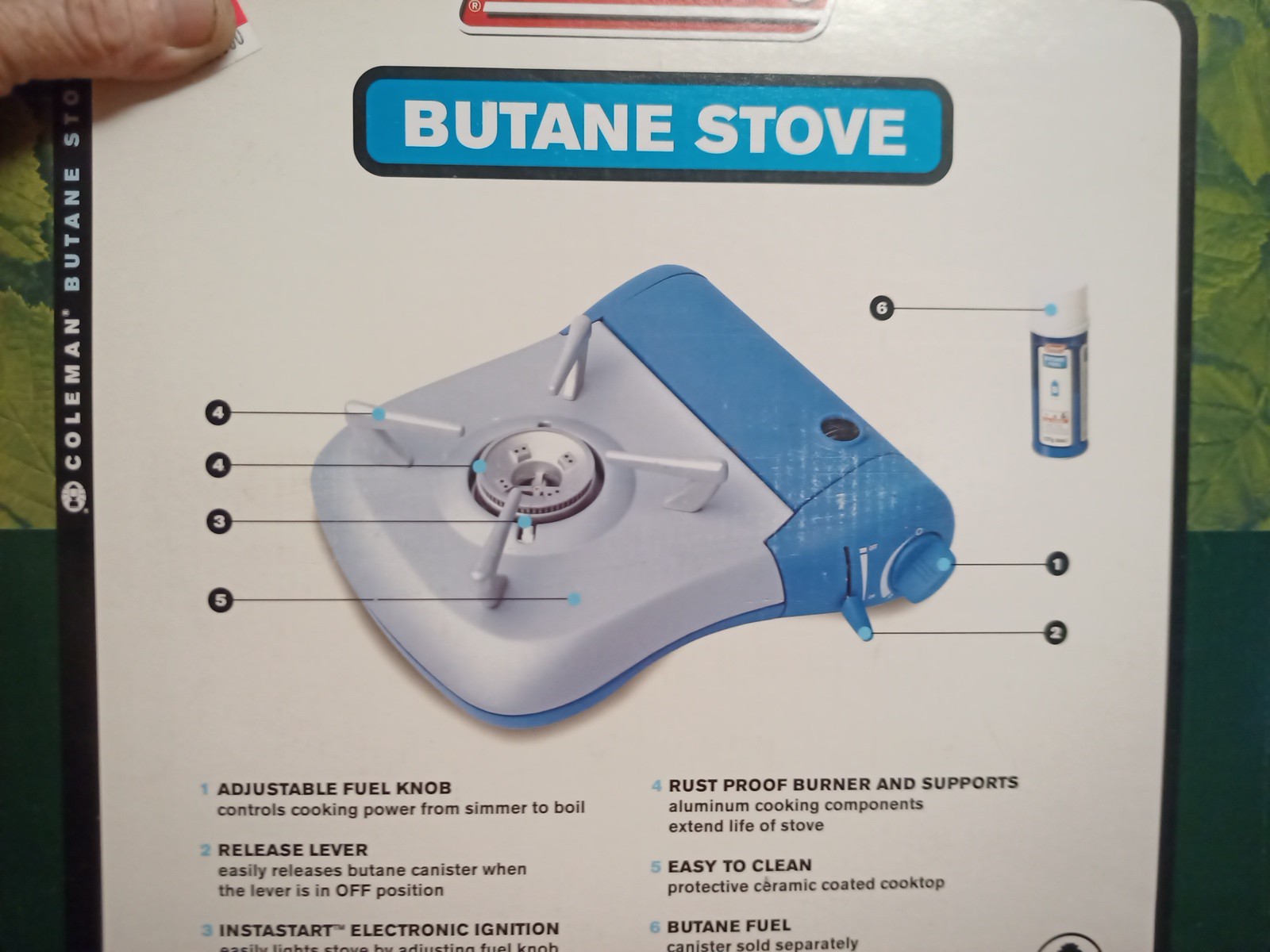 Coleman Portable Butane Camping Stove Instastart 2800 NEW NIB BREEZE