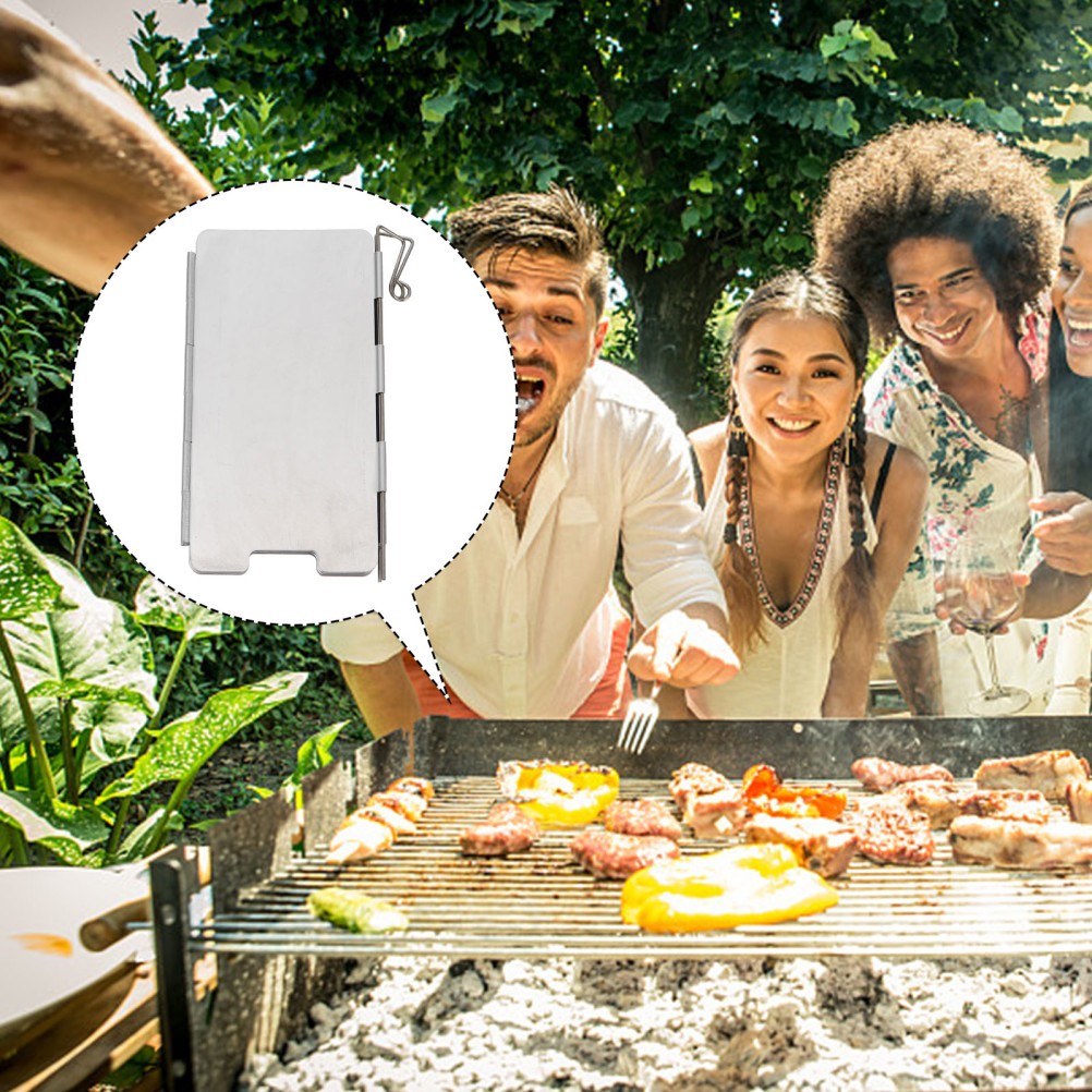 2 Sets Camping Burner Windshield Outdoor Cooker Screen BBQ Lightweight