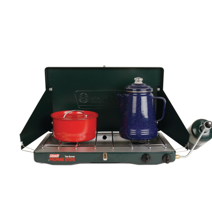 Coleman Brand, Matchlight 10,000 BTU 2-Burner Propane Stove, Black