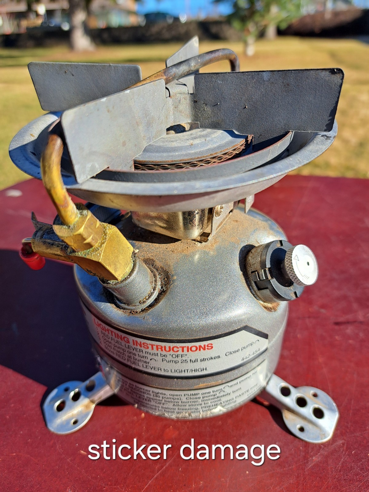 Vintage Coleman Peak 1 Feather 442 Dual Fuel Hiking Camping Stove USA