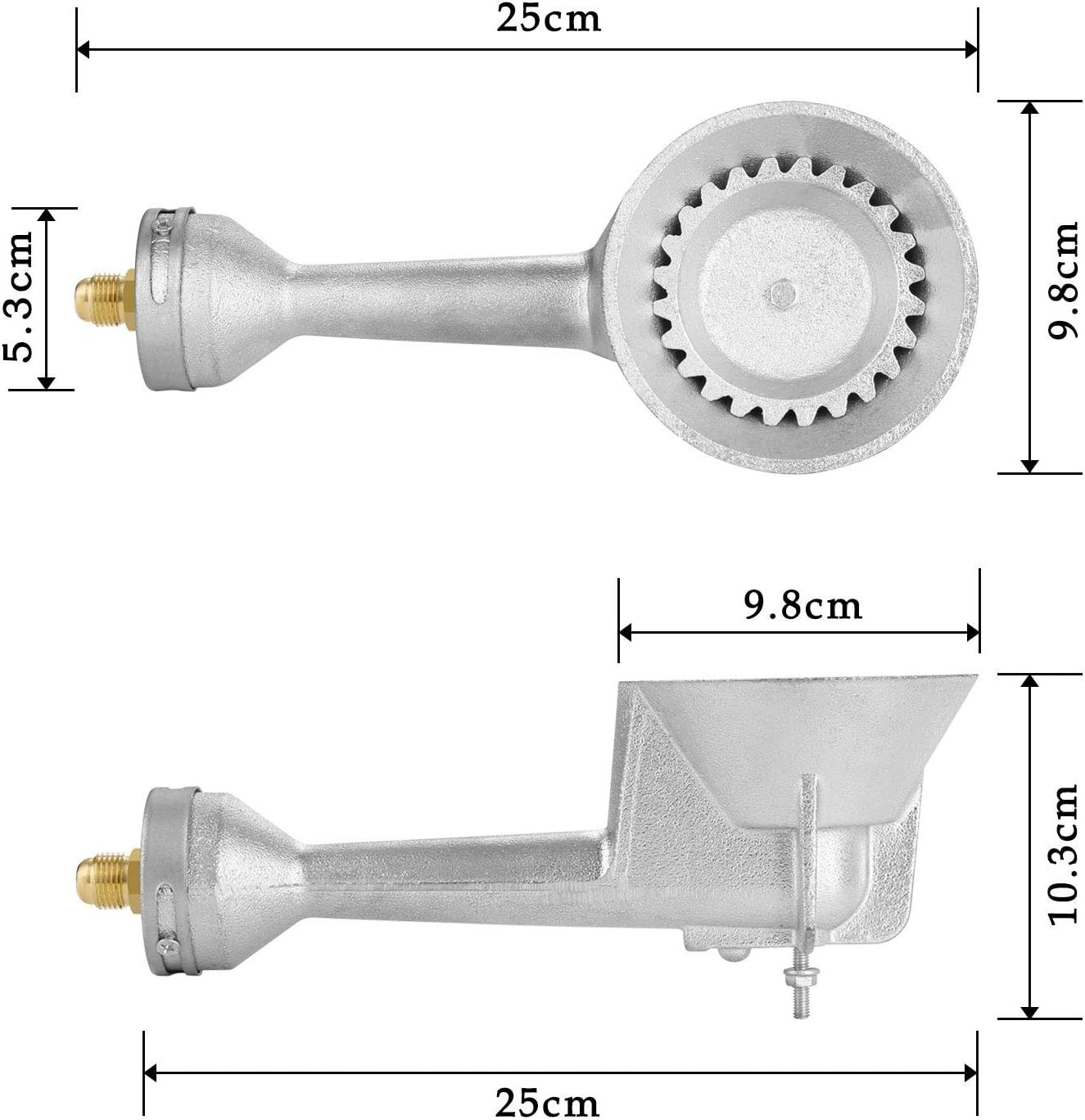 High Pressure Cast Iron Propane Burner Head with Brass Fitting for Turkey Fryers