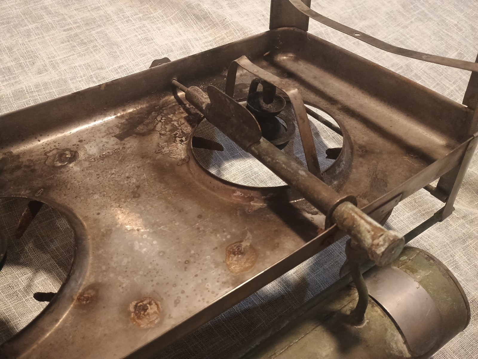 VTG Original Punker Military Double Alcohol Burner Stove Outdoors Camping Sweden