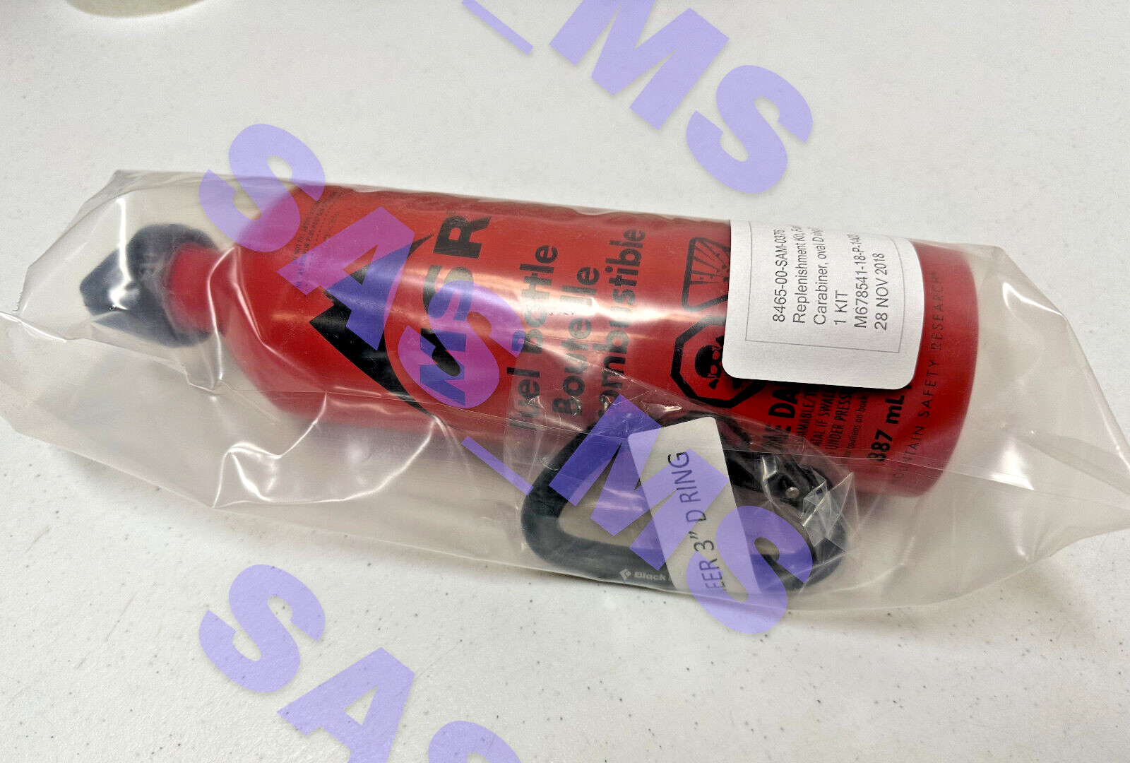 MSR LIQUID FUEL ALUMINUM BOTTLE LEAK PROOF 30 OUNCE WITH 3 INCH D RING NEW