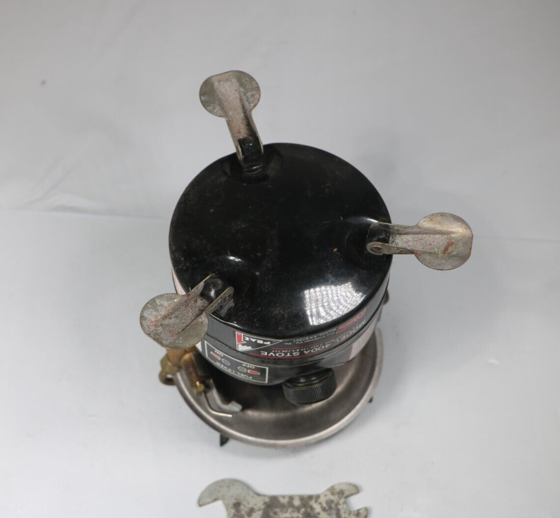 Vintage Coleman Peak 1 Lightweight Backpack Stove Model 400A Dated 4-86