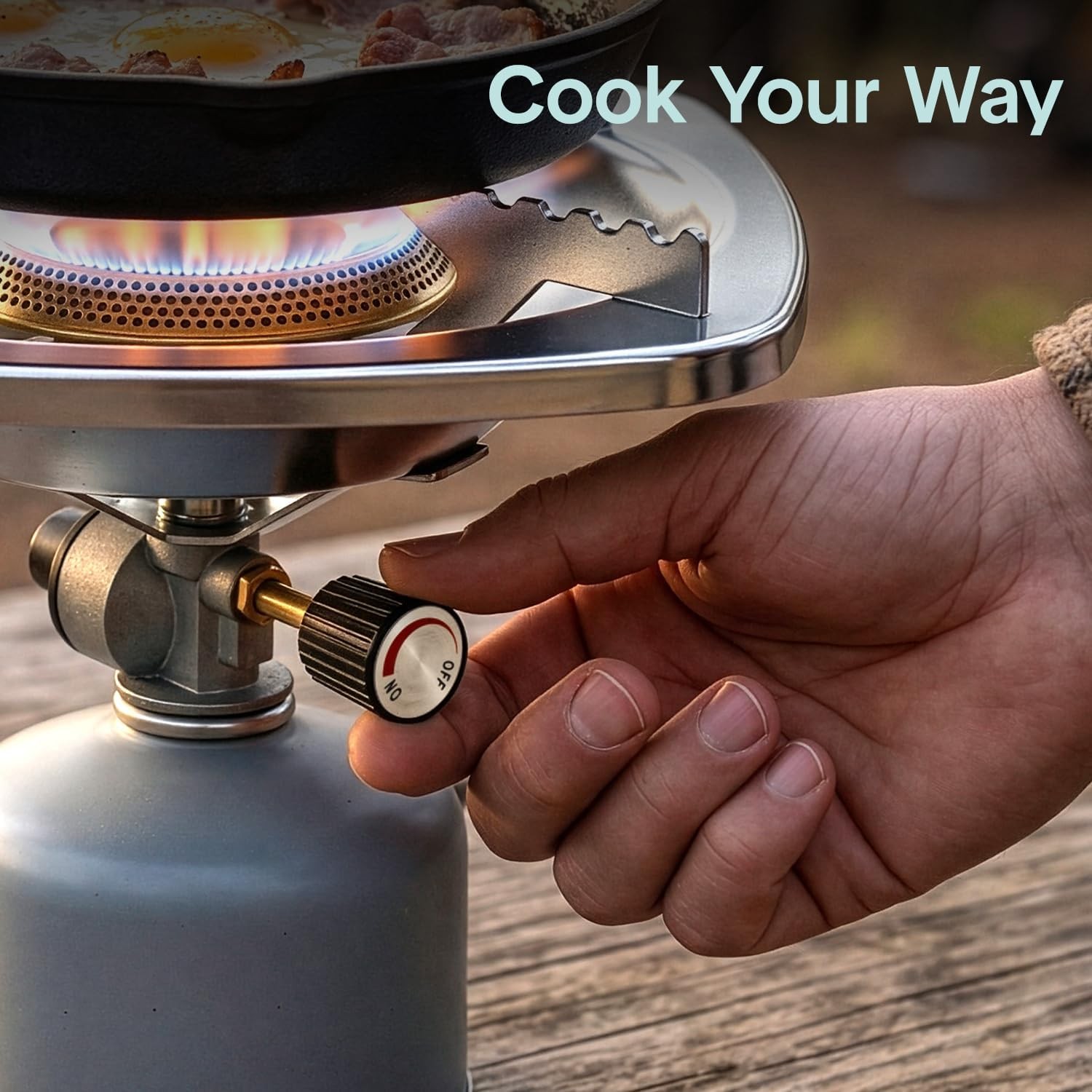 Portable Propane Camping Stove 10,000 BTU Single Burner Compact Outdoor Cooking
