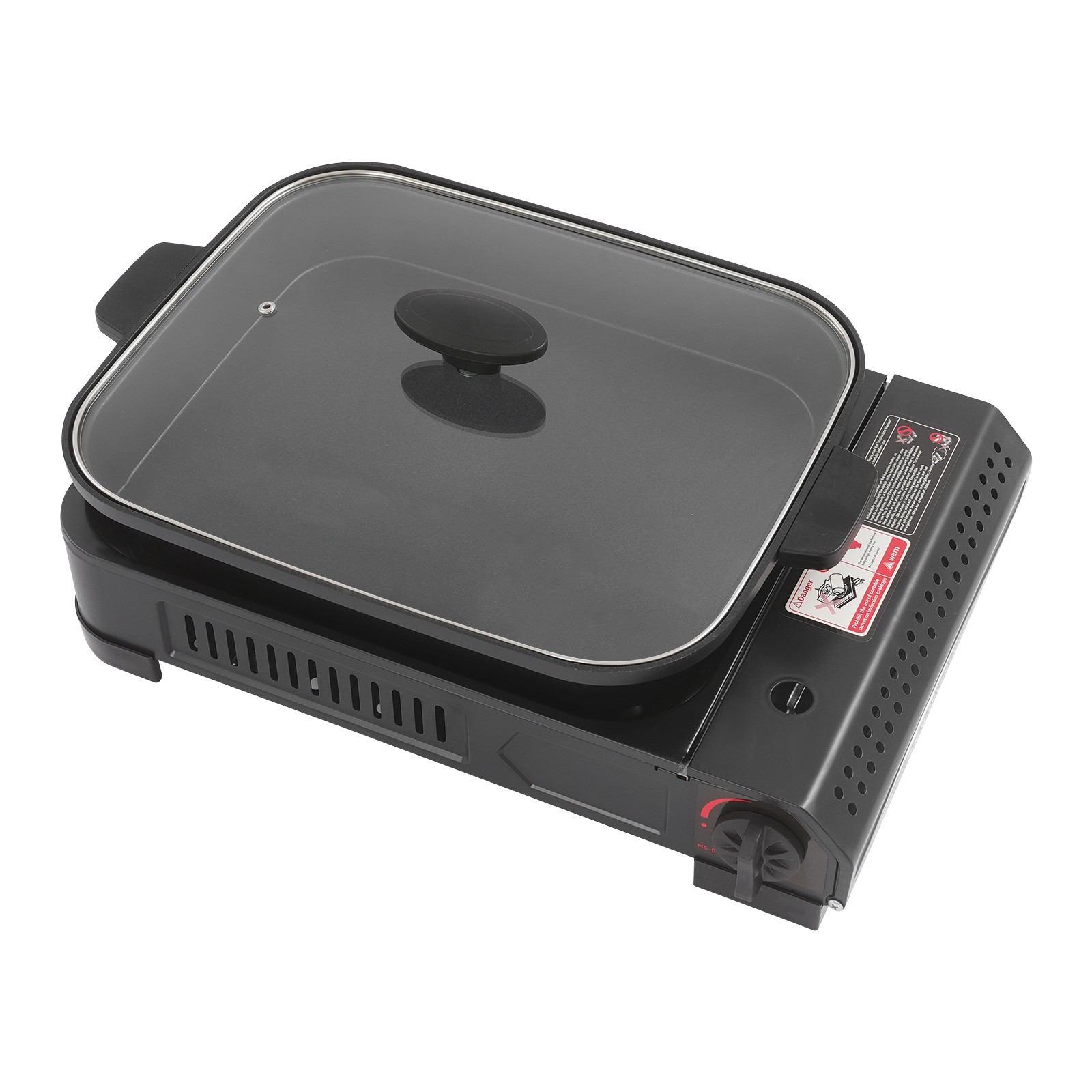 Portable Butane Stove with Grill Pan Camping Gas Stove Gas Grill Stove