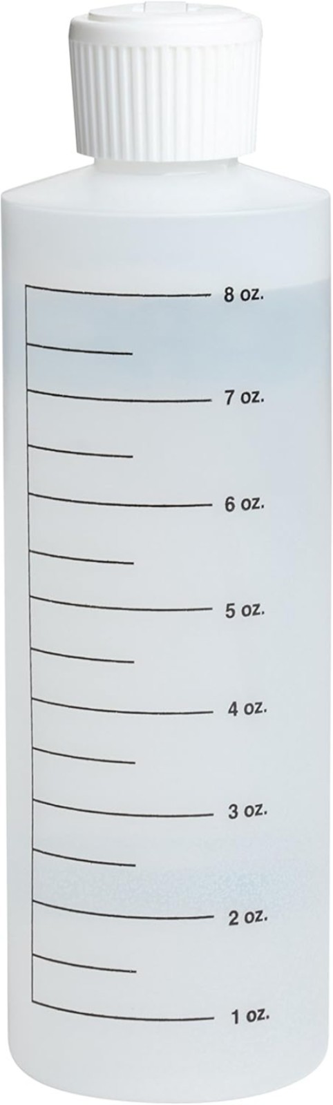 8 oz Adult White HDPE Alcohol Fuel Bottle for Camping, Leak-proof