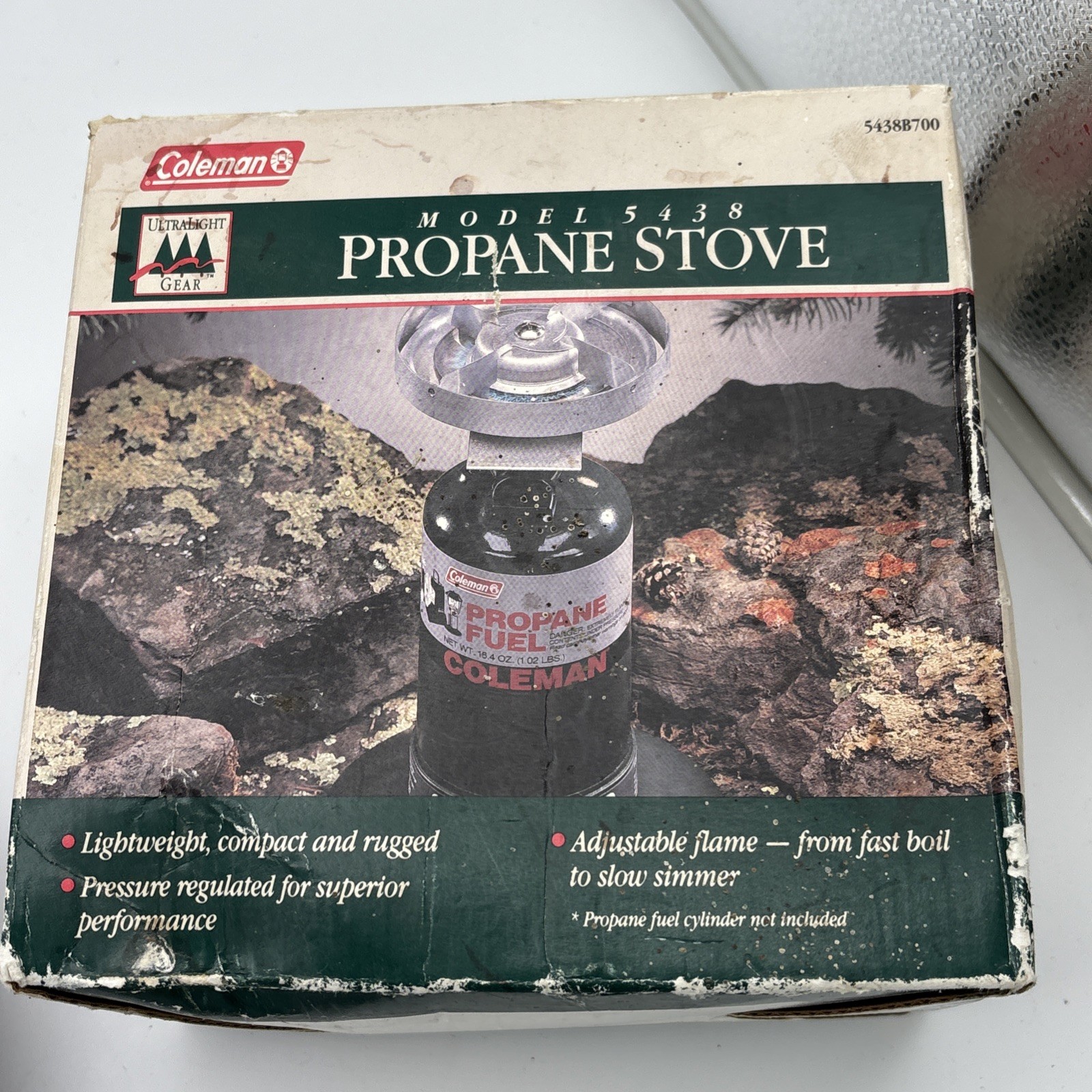 Vintage Coleman 5438 Lightweight Compact Single Burner Propane Stove 5438B700