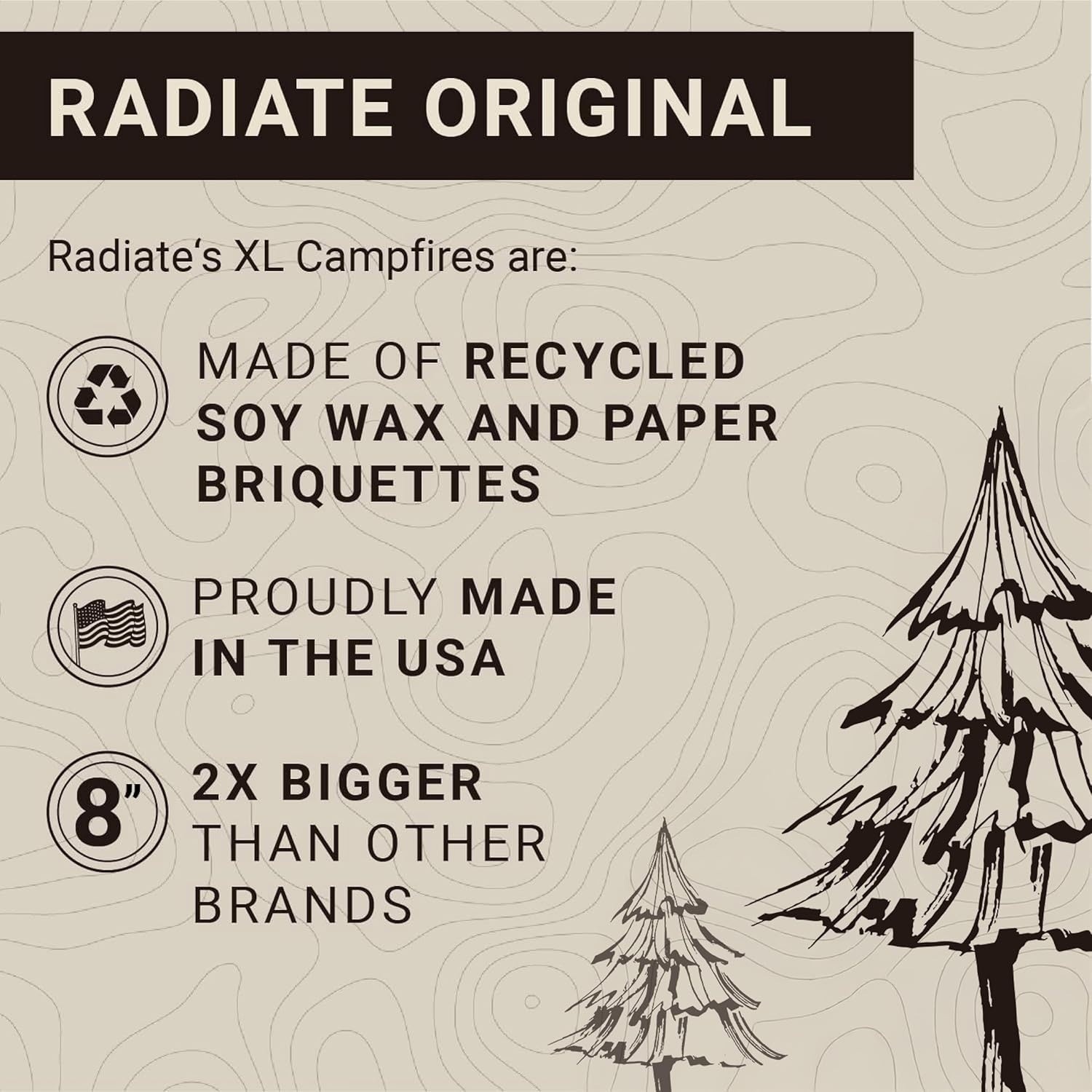 Radiate XL 8″ Portable Campfire As Seen On Shark Tank Up to 2 Hours of Burn Time