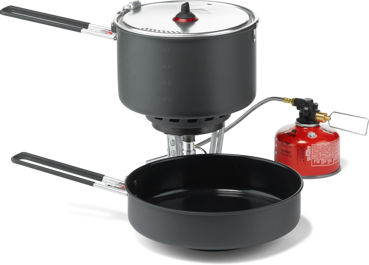 MSR WindBurner Combo Stove System Fast Boil Camping Cooking Set Outdoor Kit
