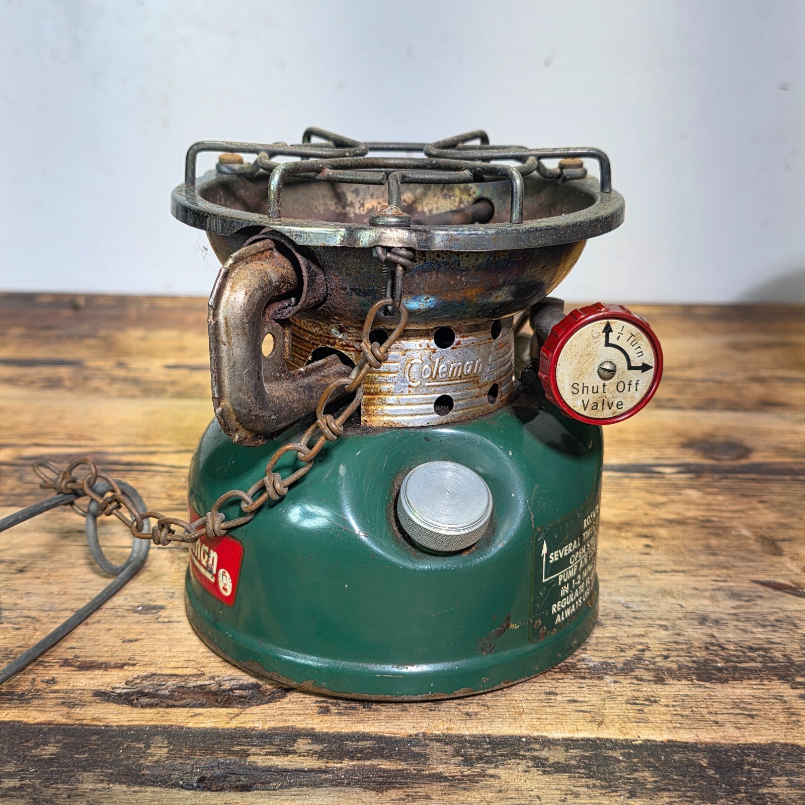 Rare Vintage Coleman Stove 501 502 Hybrid Transitional 1961 Green AS-IS