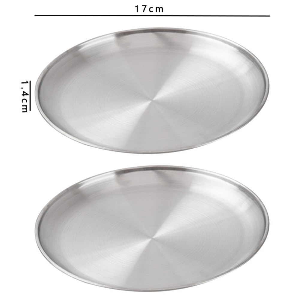 2pcs Stainless Steel For Camping Plates for Outdoor Kitchen and Picnics