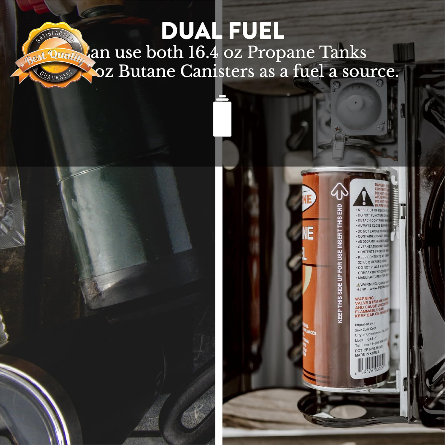 Portable Dual Fuel Camping Stove Propane Butane Emergency Case GS-3400P