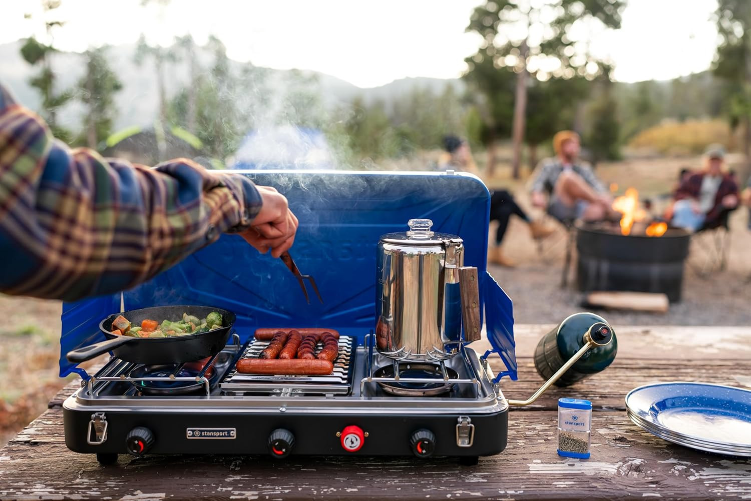 2-Burner Propane Stove with Grill (212-600-50)