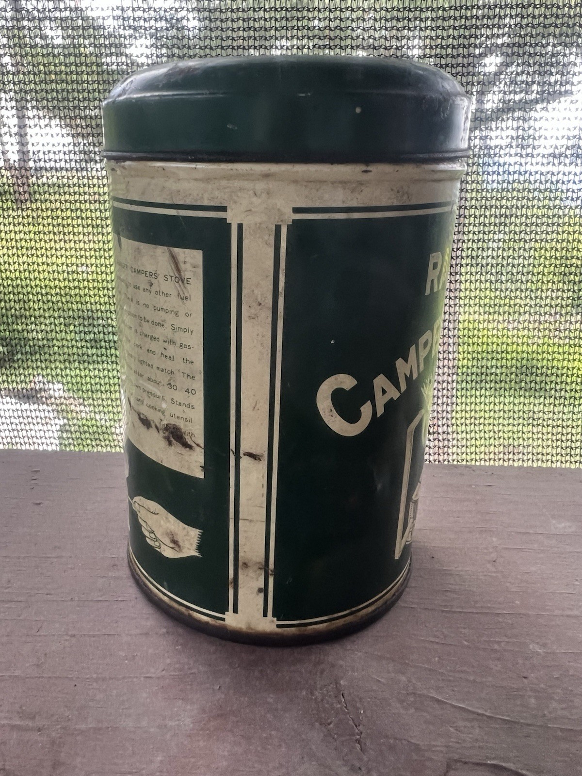 Vintage Ranger Campers’ Stove Green Can 1960’s Handy Gasoline