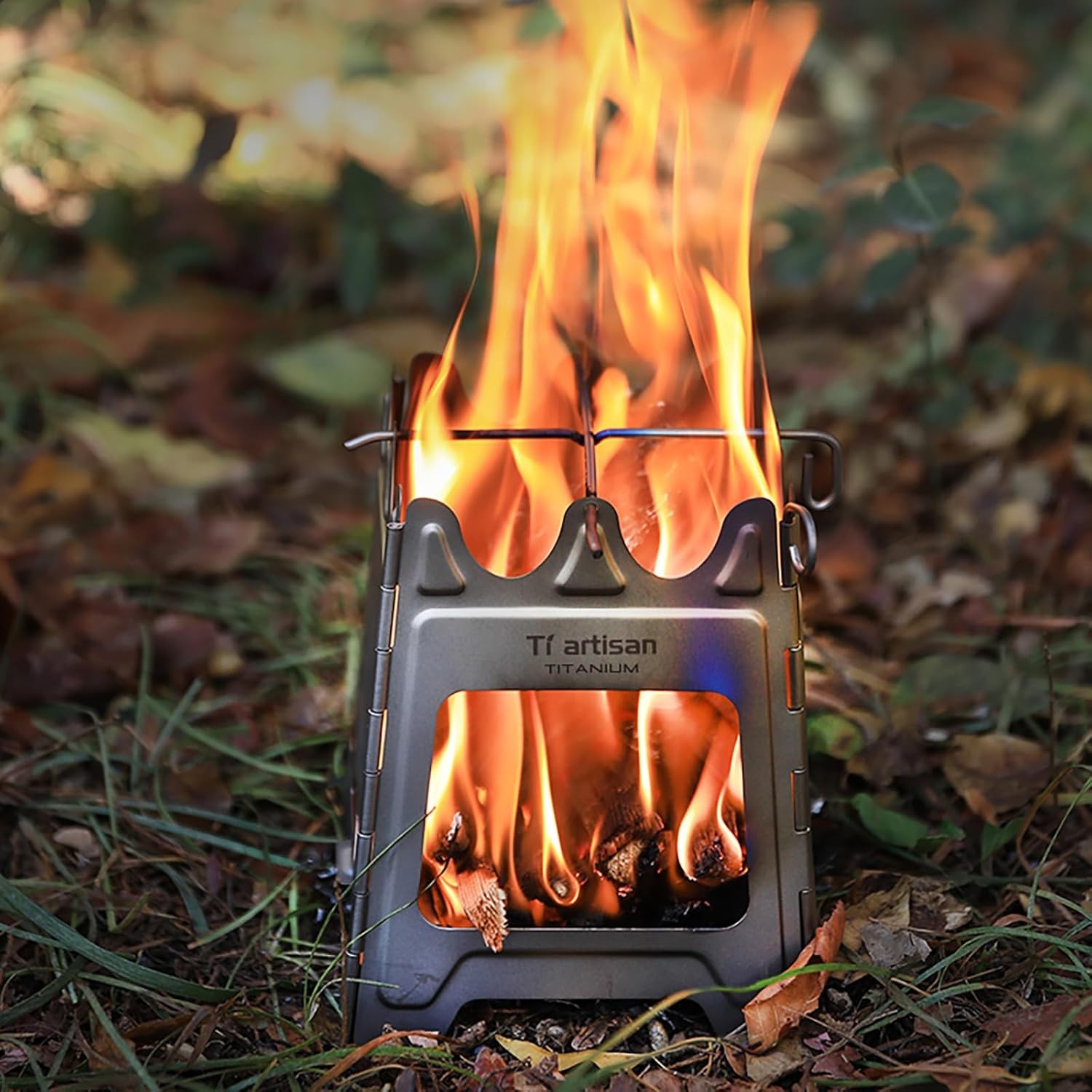 Titanium Wood Burning Stove Foldable Camping Backpacking Stove Portable Wood Alc