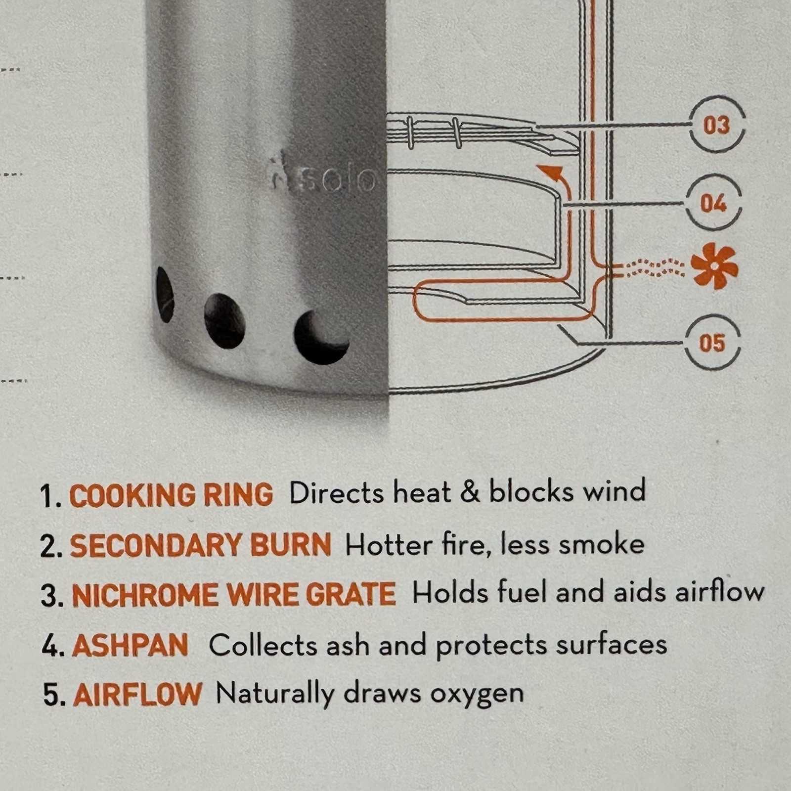 Solo Stove Lite Portable Camp Stove 304 Stainless Steel Low Smoke Bonfire NEW!