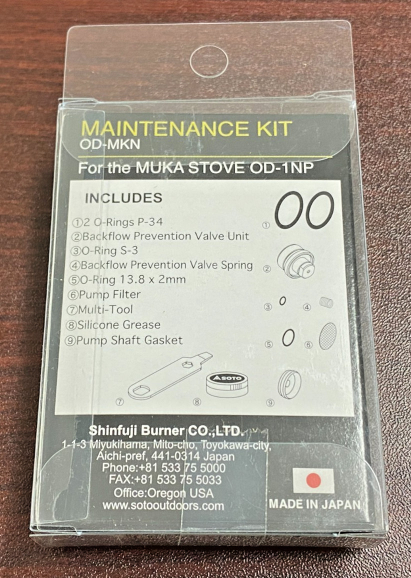 NEW SOTO MUKA STOVE MAINTENANCE KIT SERVICE KIT SPARE PARTS OD-MKV FOR OD-1NP