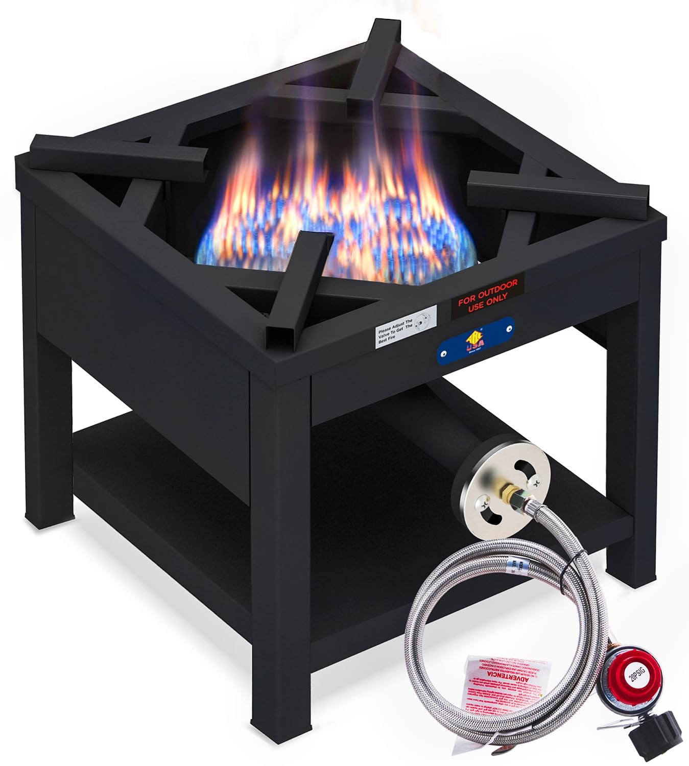High Pressure Propane Burner 200000 BTU 16.5″ Outdoor Cooking Stove