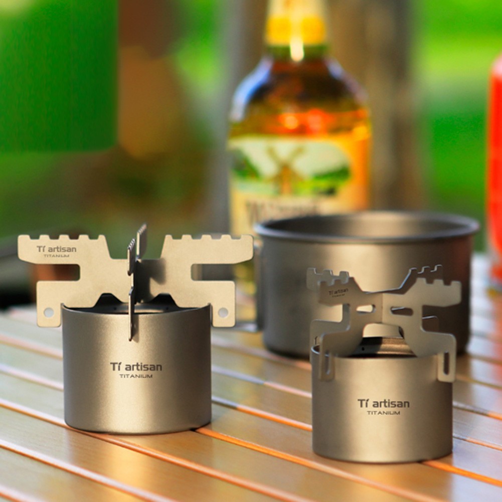 Portable Titanium Liquid Fuel Furnace for Outdoor Cooking and Activities