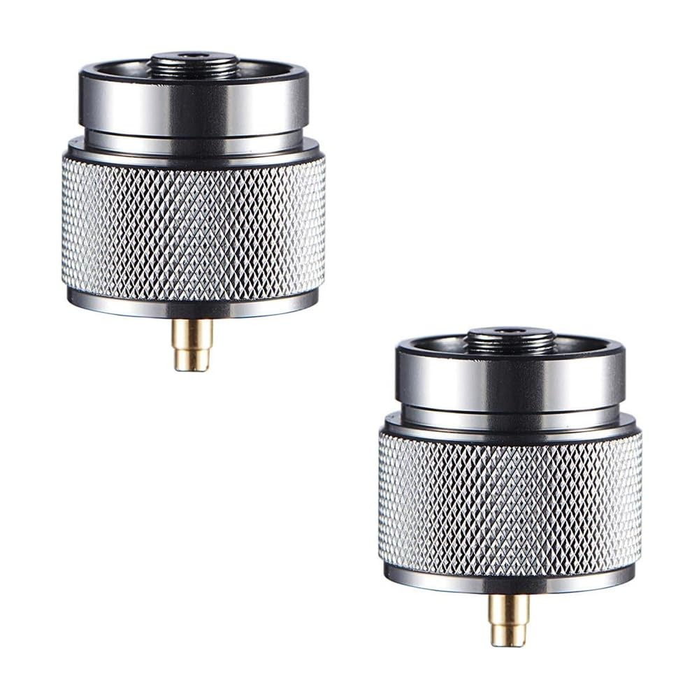2 Pcs Camping Stove Adapter Propane Canister Converter Propane Small Tank Input
