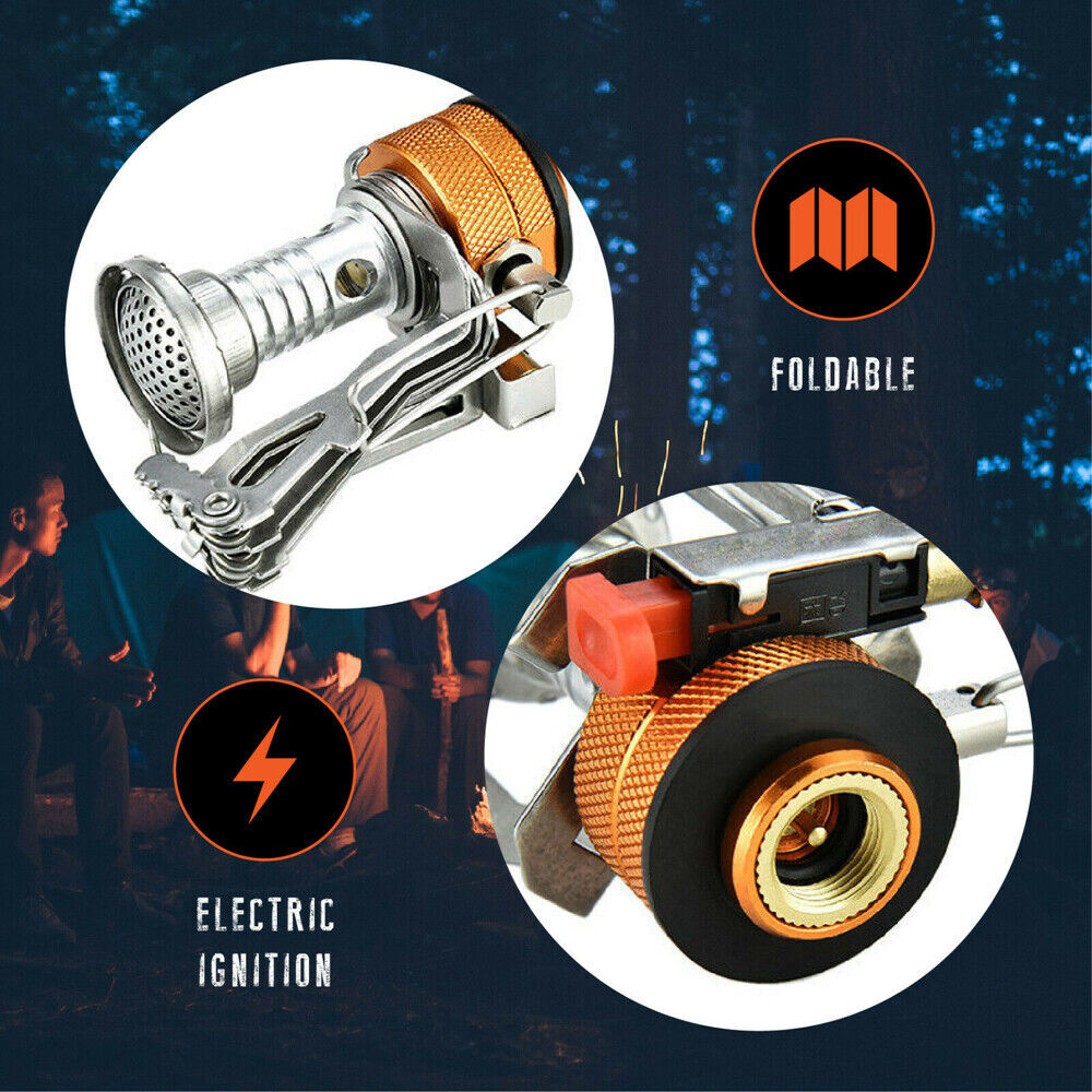 Portable Gas Camping Stove Butane Propane Burner Outdoor Hiking Picnic Cookware