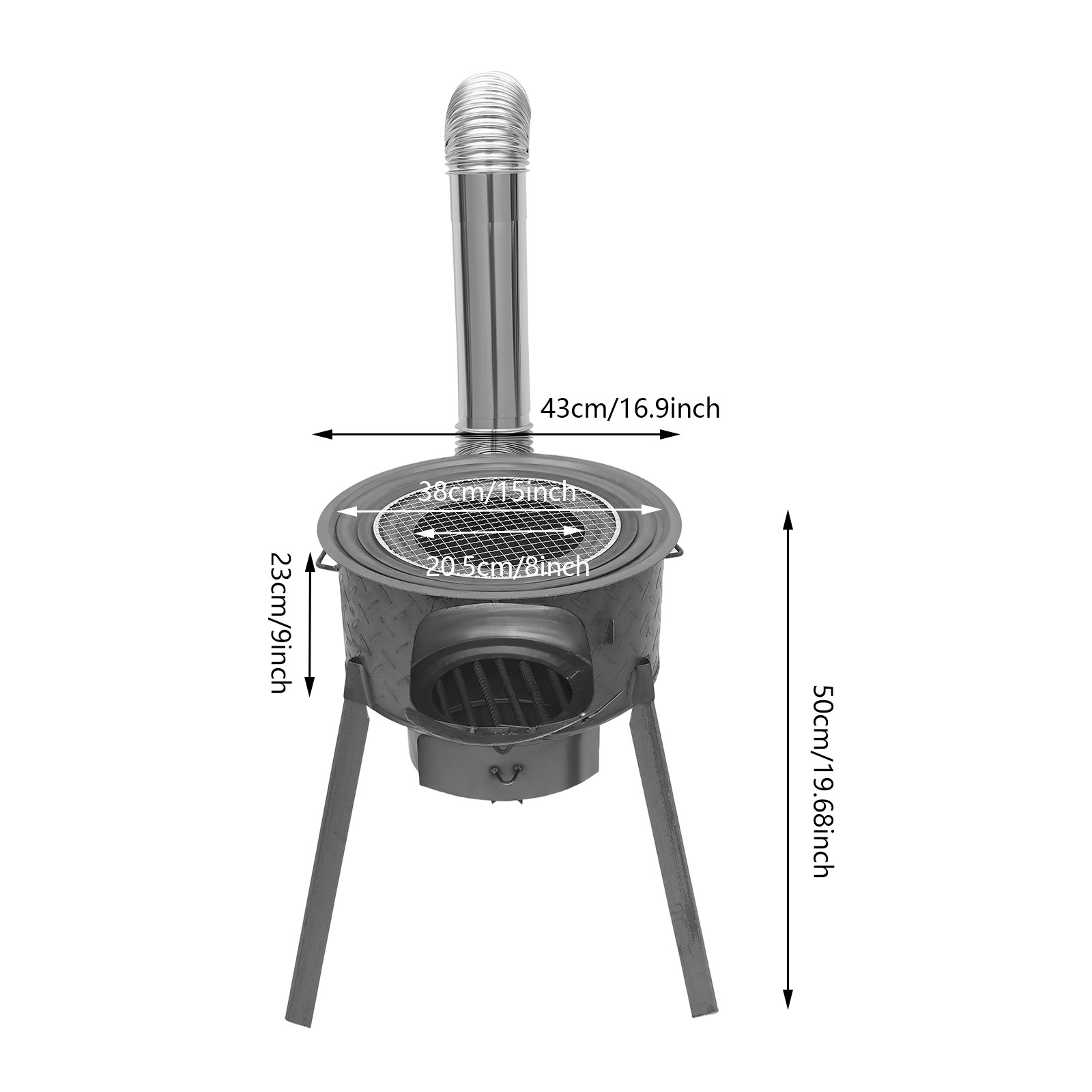 Multifunctional Portable Wood Burning Stove for Camping and Outdoor Cooking