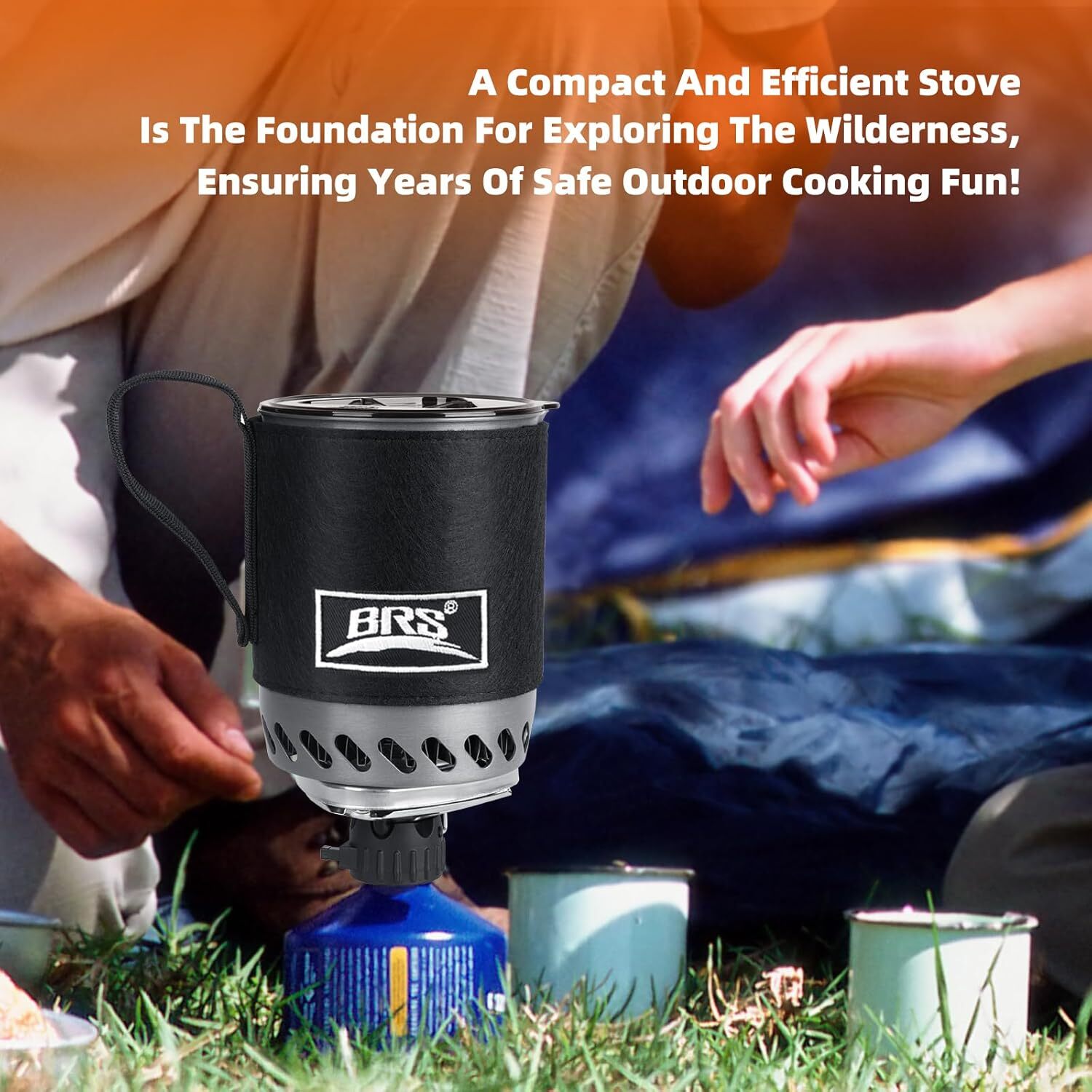 Brs-61 Camping and Backpacking Stove Cooking System 1500W Personal Cooking with