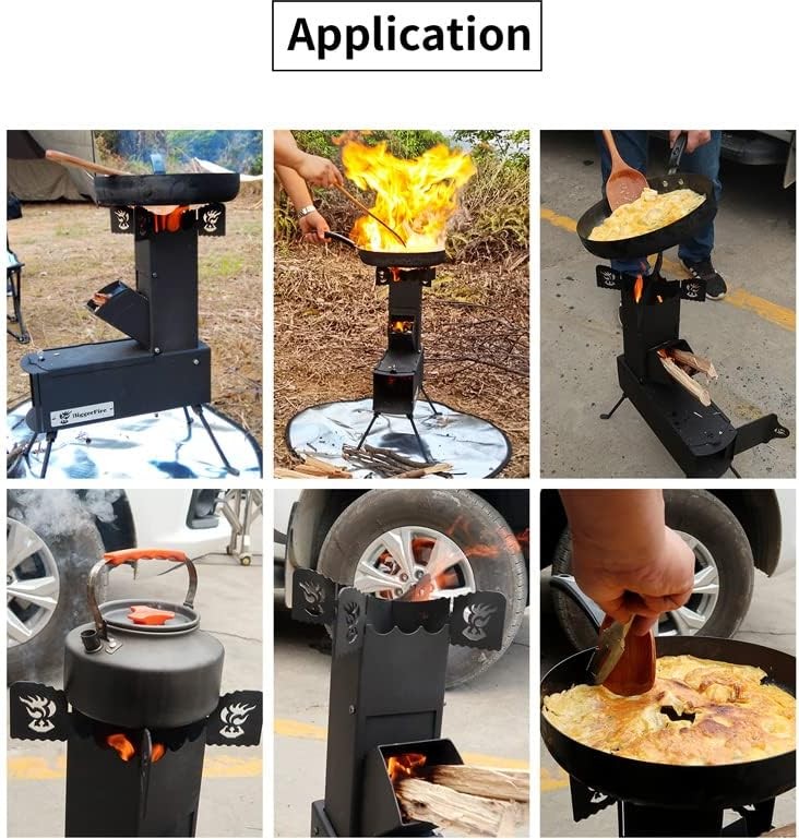 Rocket Stove Portable Folding Wood Burning Camping for Outdoor…