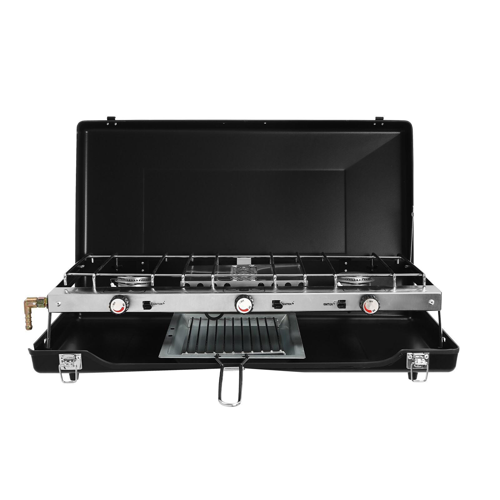 3-Burner Tabletop Outdoor Gas Stove Camping Stove Portable Cooking Stove 4500W