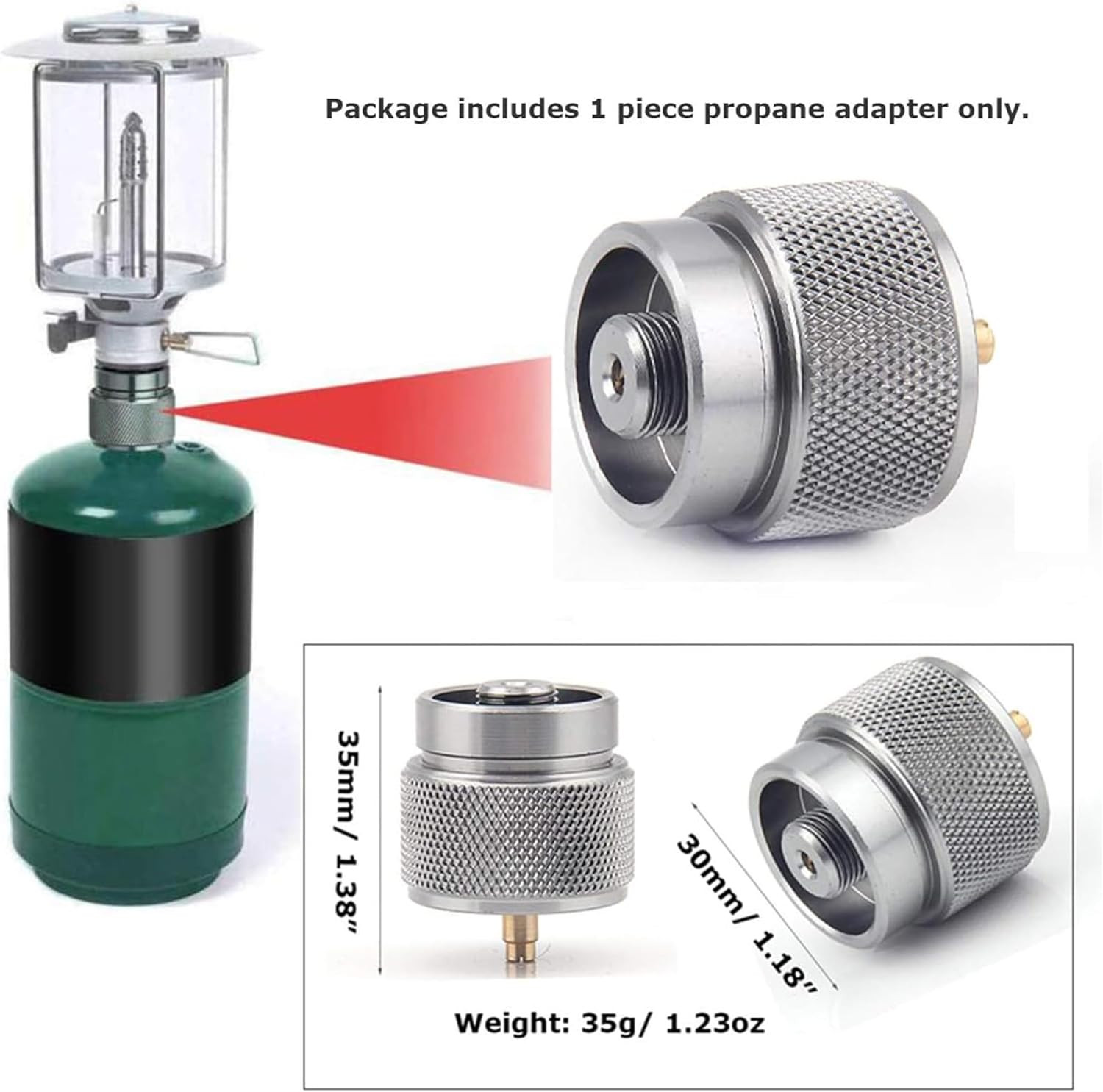 Propane to Butane Adapter 16 oz Propane Tank Gas Adapter Converter Input EN417 V